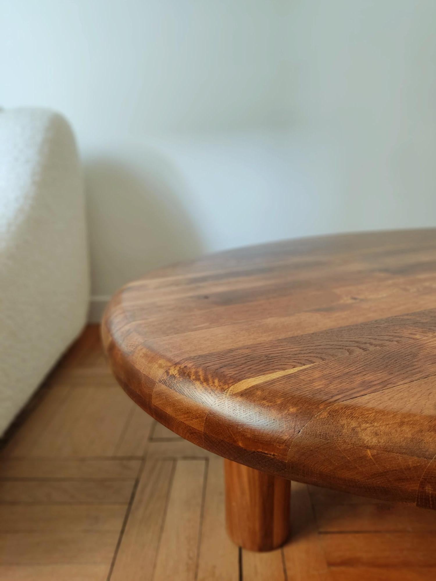 Table basse ovale en bois en vente 7
