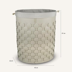 EGAN Deluxe Oval Woven Leather Laundry Basket by Limac Design, Italy
