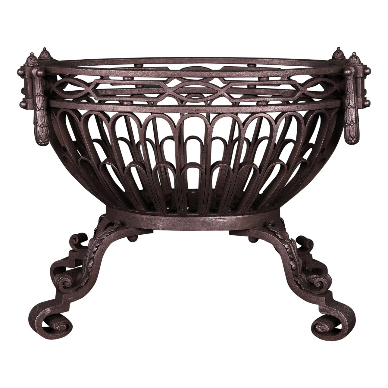 Oval Wrought Iron Fire Grate