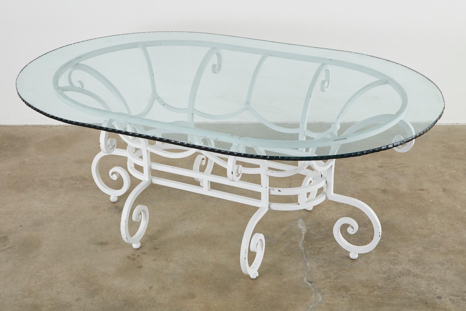 oval wrought iron table