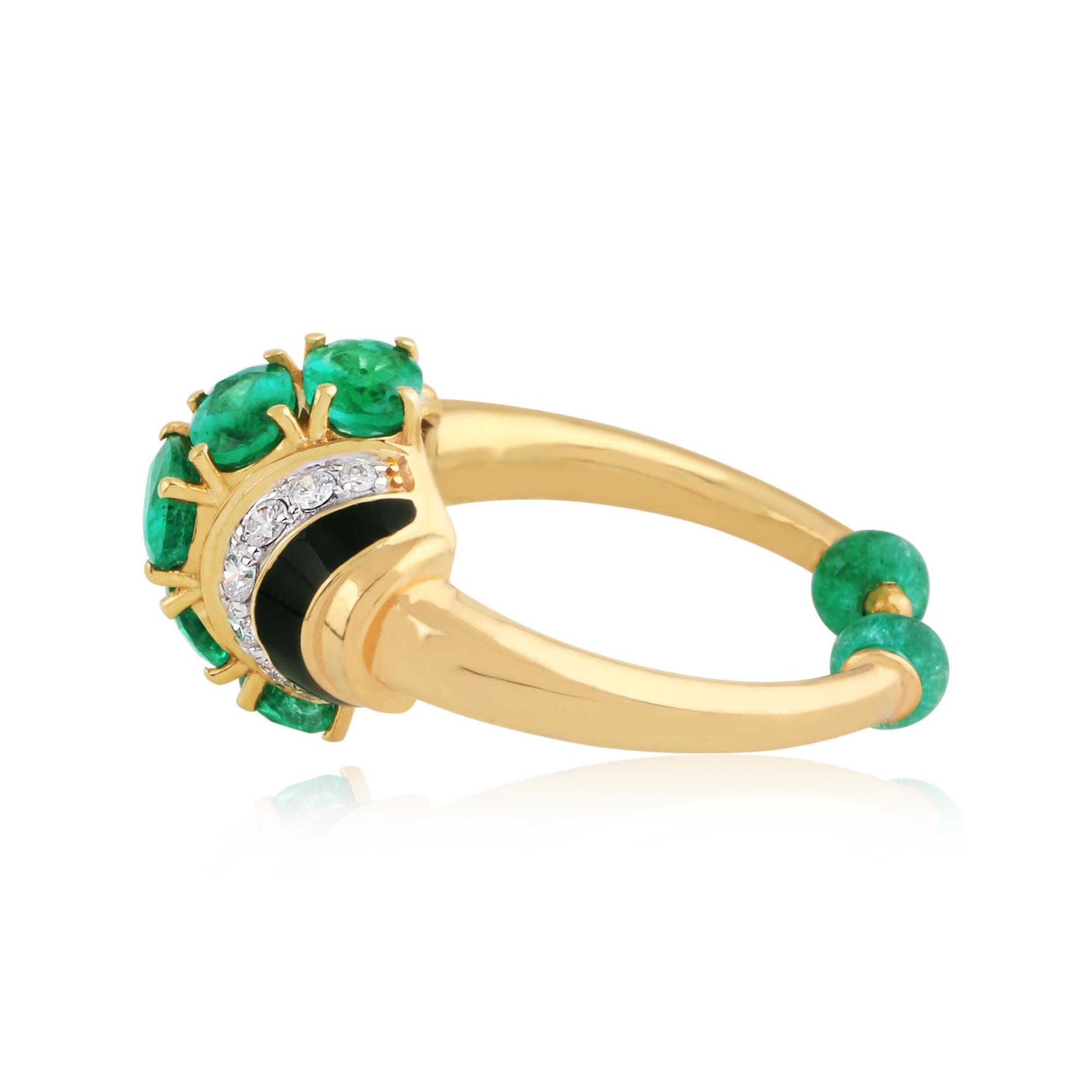 Item Code :- CN-32195
Gross Wt. :- 5.77 gm
18k Solid Yellow Gold Wt. :- 5.14 gm
Natural Diamond Wt. :- 0.30 Ct. ( SI Clarity & HI Color )
Oval Emerald Wt. :- 1.86 Ct.
Ring Size :- 7 US & All size available

✦ Sizing
.....................
We can