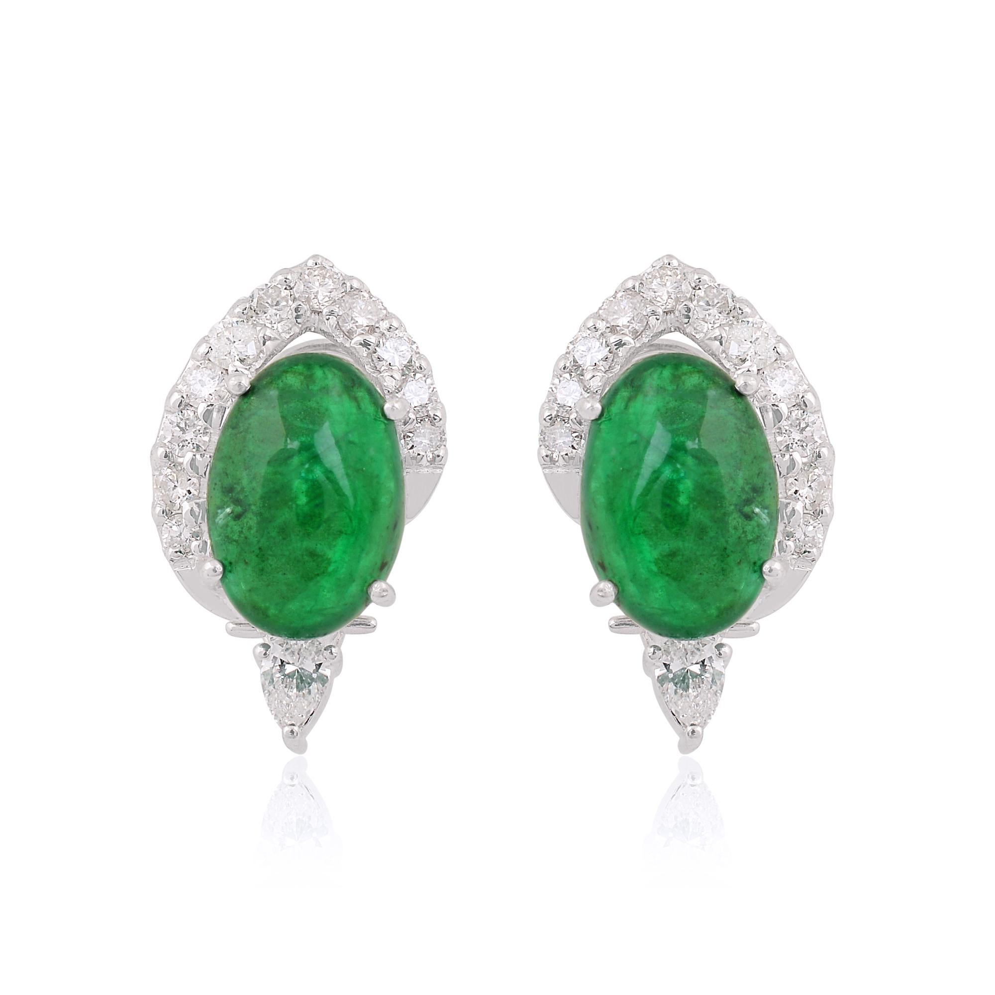Item Code :- SEE-1192
Gross Wet. :- 7.21 gm
18k Gold Wet. :- 5.63 gm
Diamond Wet. :- 0.95 Ct. ( AVERAGE DIAMOND CLARITY SI1-SI2 & COLOR H-I )
Emerald Wet. :- 6.94 Ct.
Earrings Length :- 19 mm approx.
✦ Sizing
.....................
We can adjust most