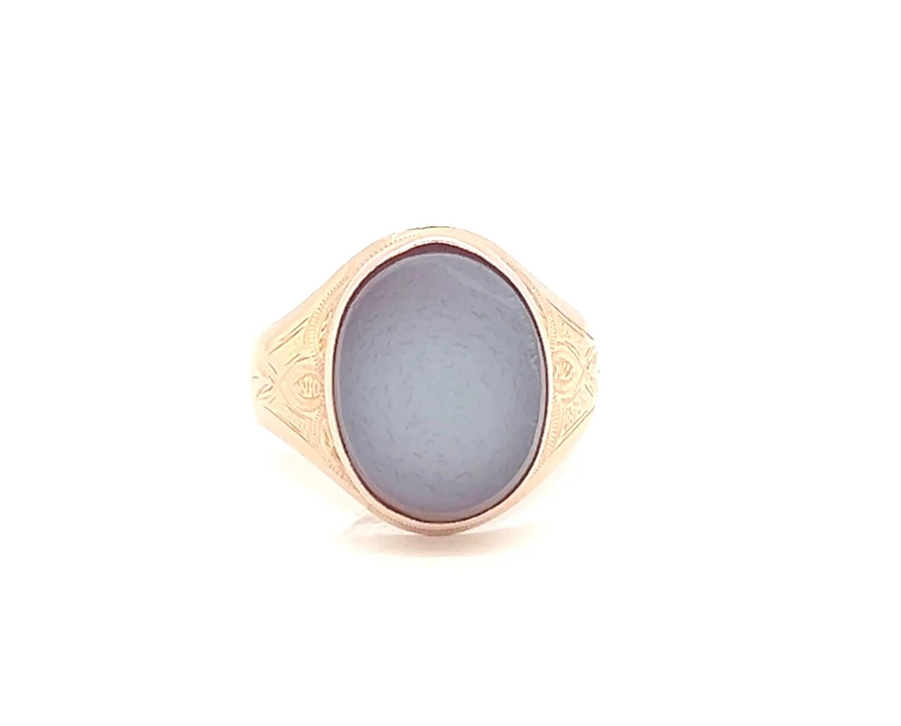 Women's Ovale Agathe Rose Gold 18 Carats Ring For Sale