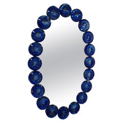 „Ovale Blu“ Specchio aus Vetro di Murano im Stile Contemporaneo von Fratelli Tosi