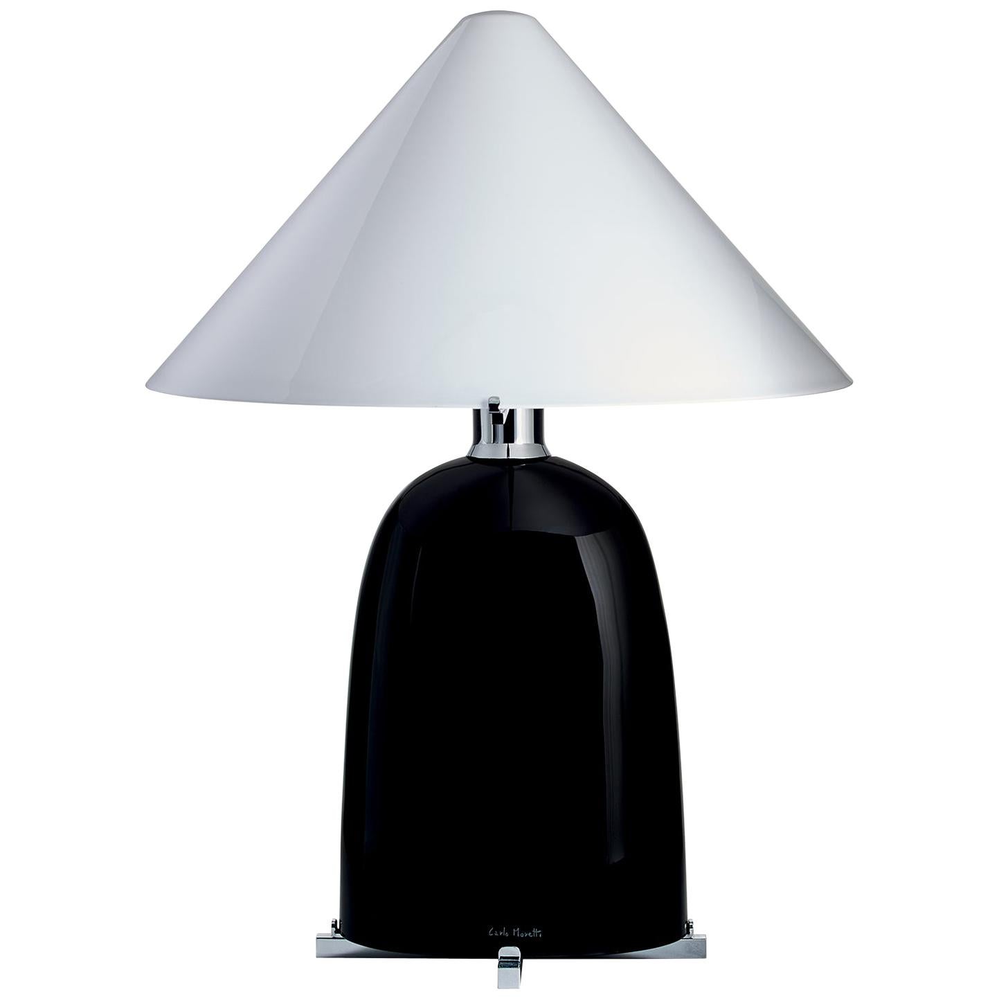 Ovale Carlo Moretti Contemporary Mouth Blown Black Murano Glass Table Lamp  For Sale at 1stDibs | carlo moretti lamp, moretti lights, contemporary  blown glass table lamps