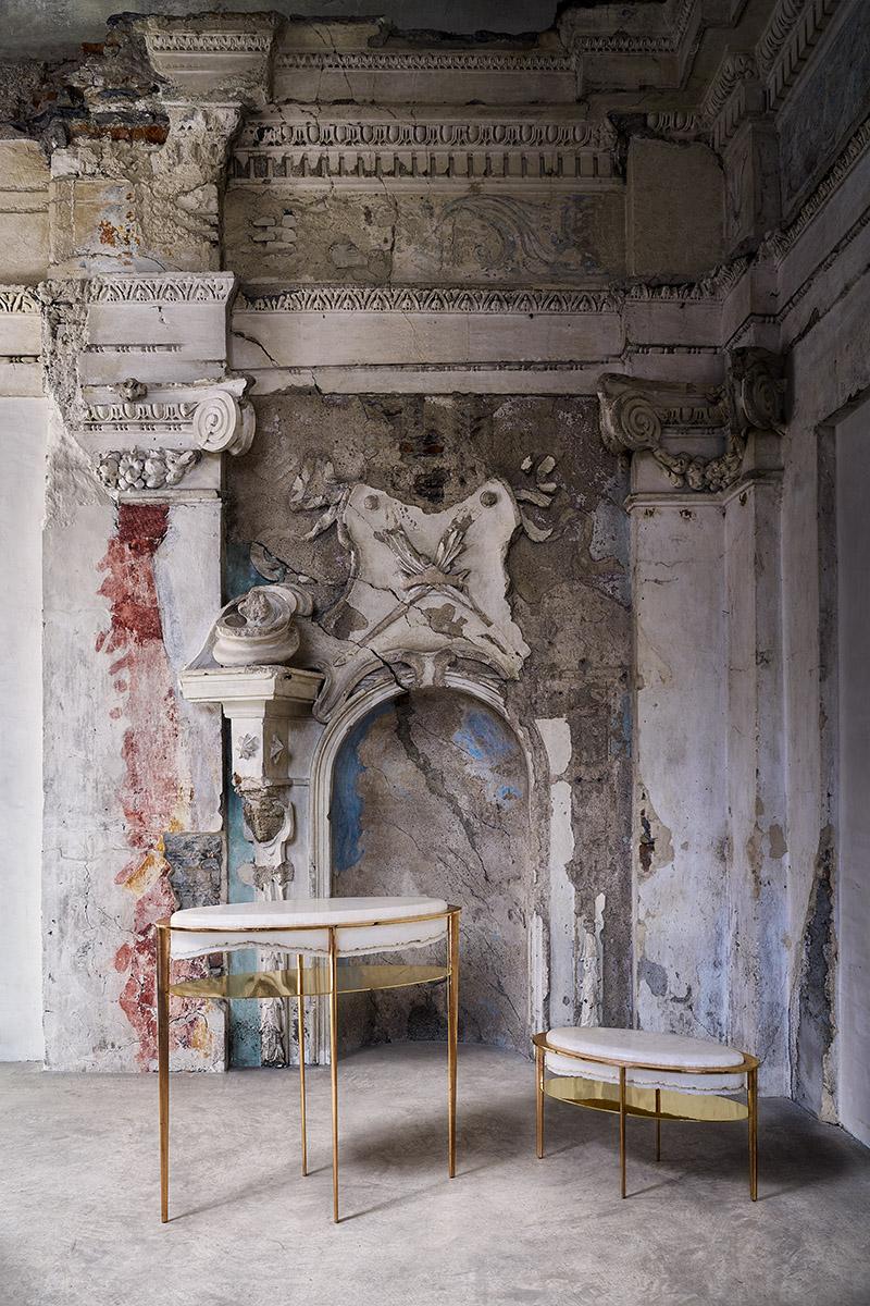 Skulpturale Konsole Cremino aus weißem Onyx von Gianluca Pacchioni, Italien  im Zustand „Neu“ im Angebot in Paris, FR