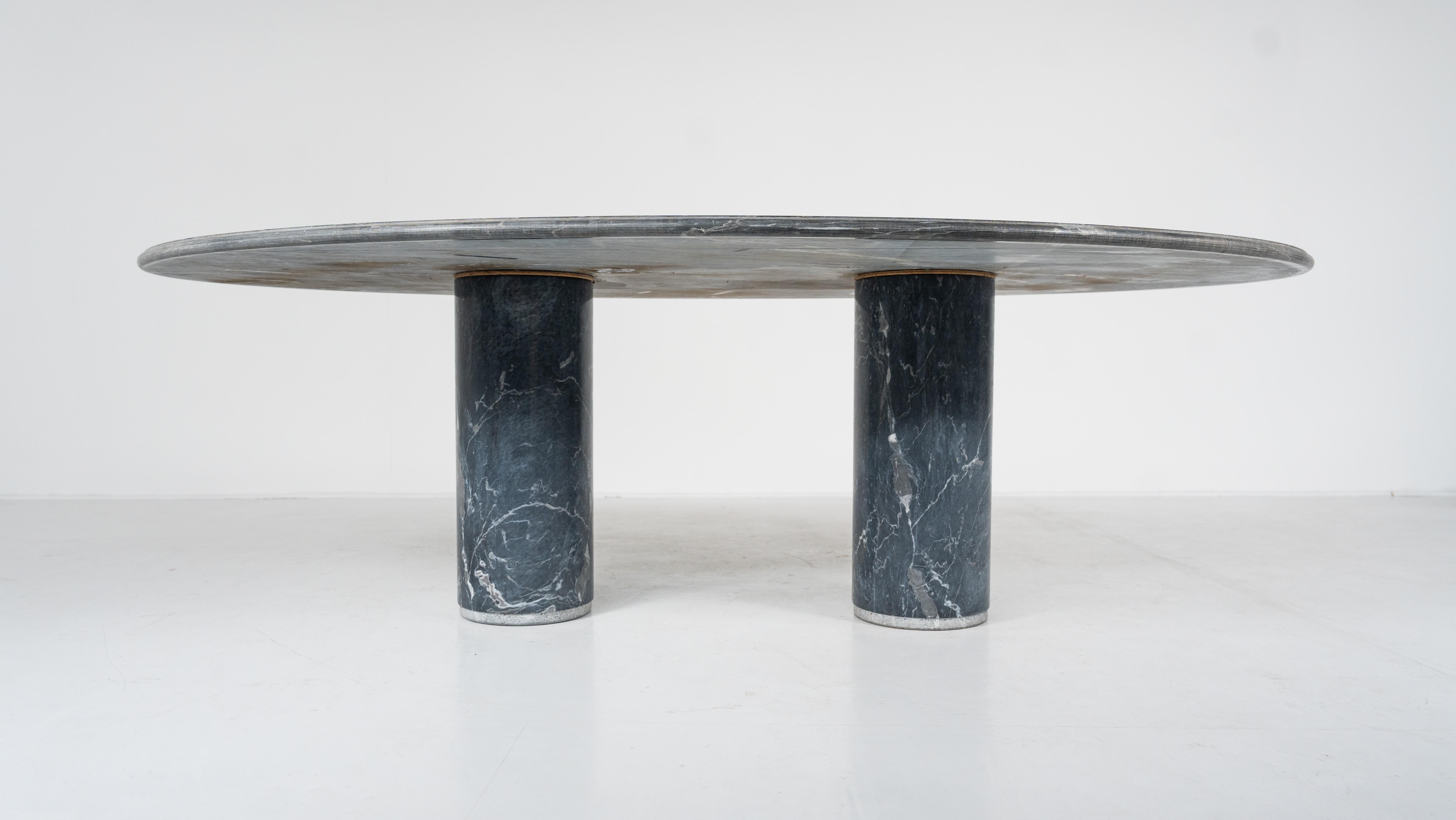 Ovale del Giardiniere Table by Achille Castiglioni for Upgroup, Marble, 1980s For Sale 6