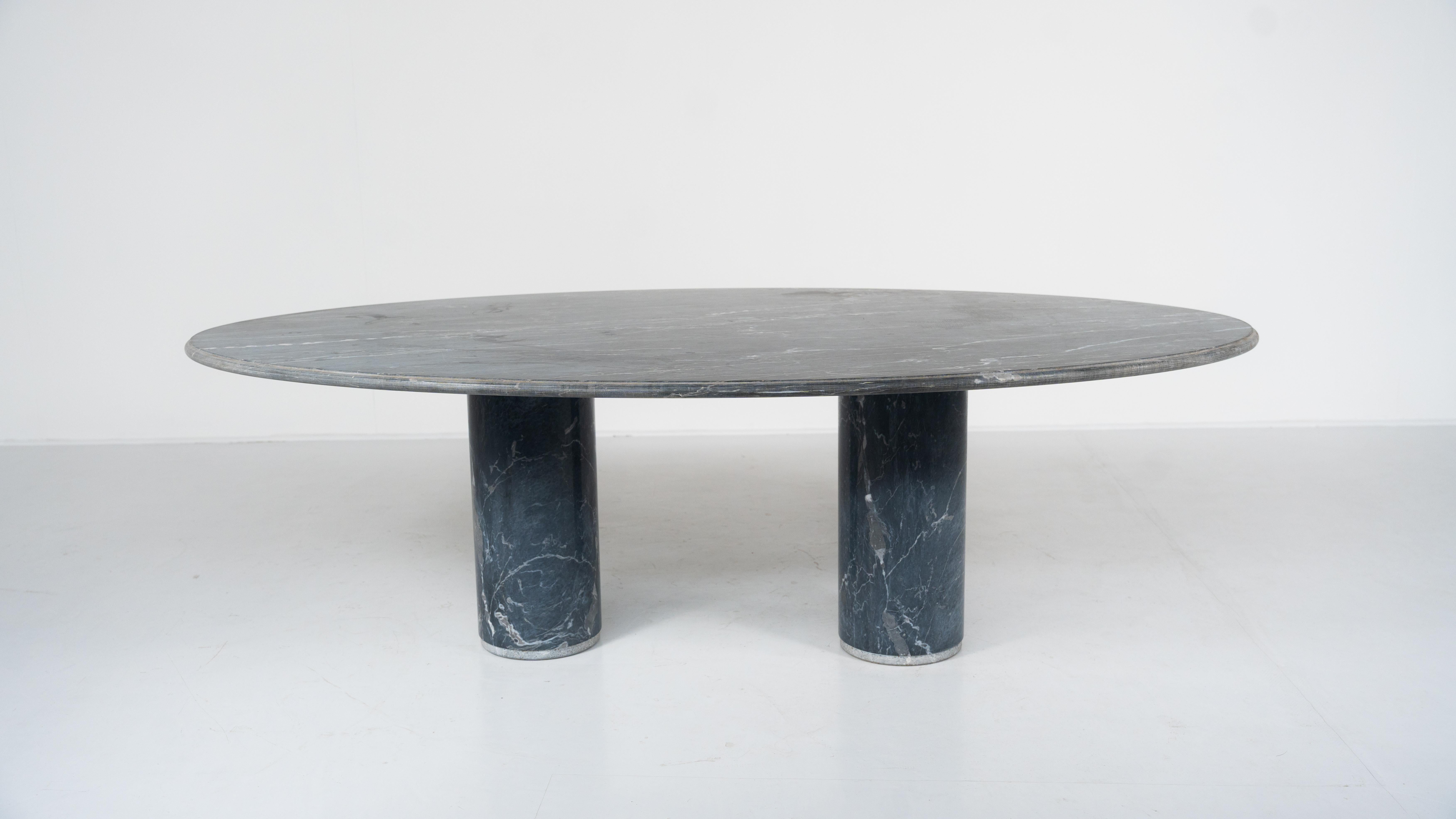 Mid-Century Modern Ovale del Giardiniere Table by Achille Castiglioni for Upgroup, Marble, 1980s For Sale