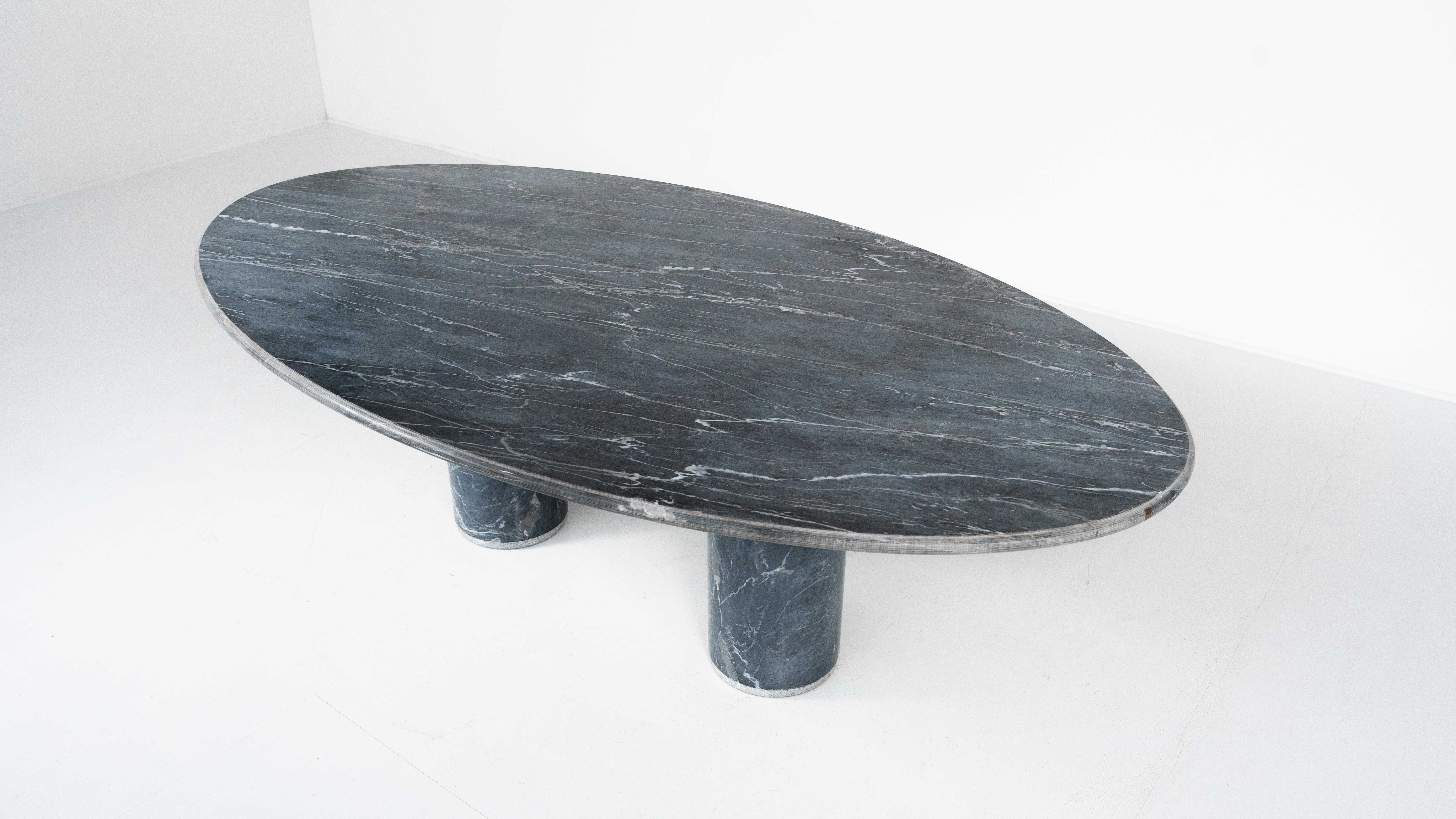 Late 20th Century Ovale del Giardiniere Table by Achille Castiglioni for Upgroup, Marble, 1980s For Sale
