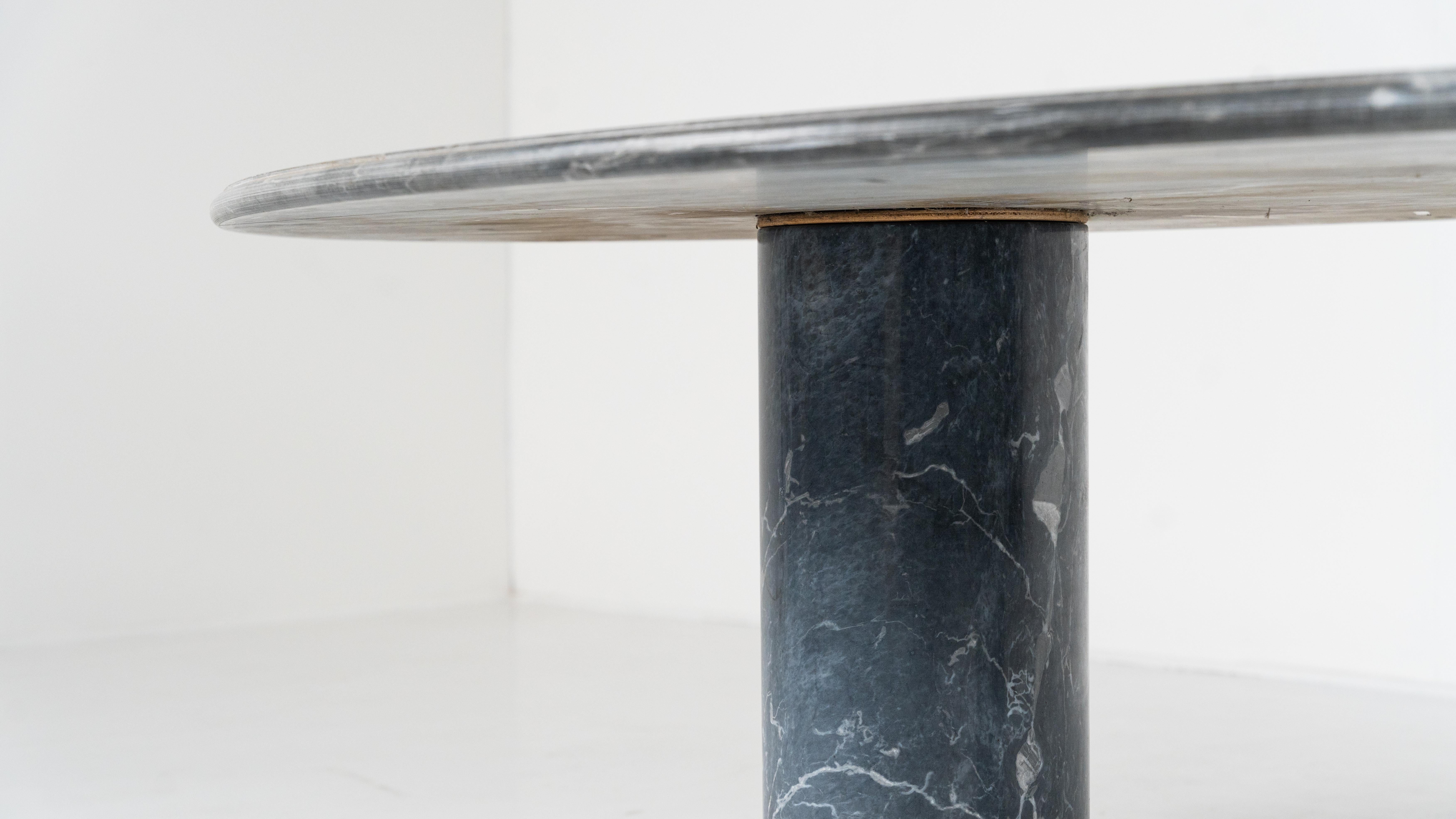 Ovale del Giardiniere Table by Achille Castiglioni for Upgroup, Marble, 1980s For Sale 4