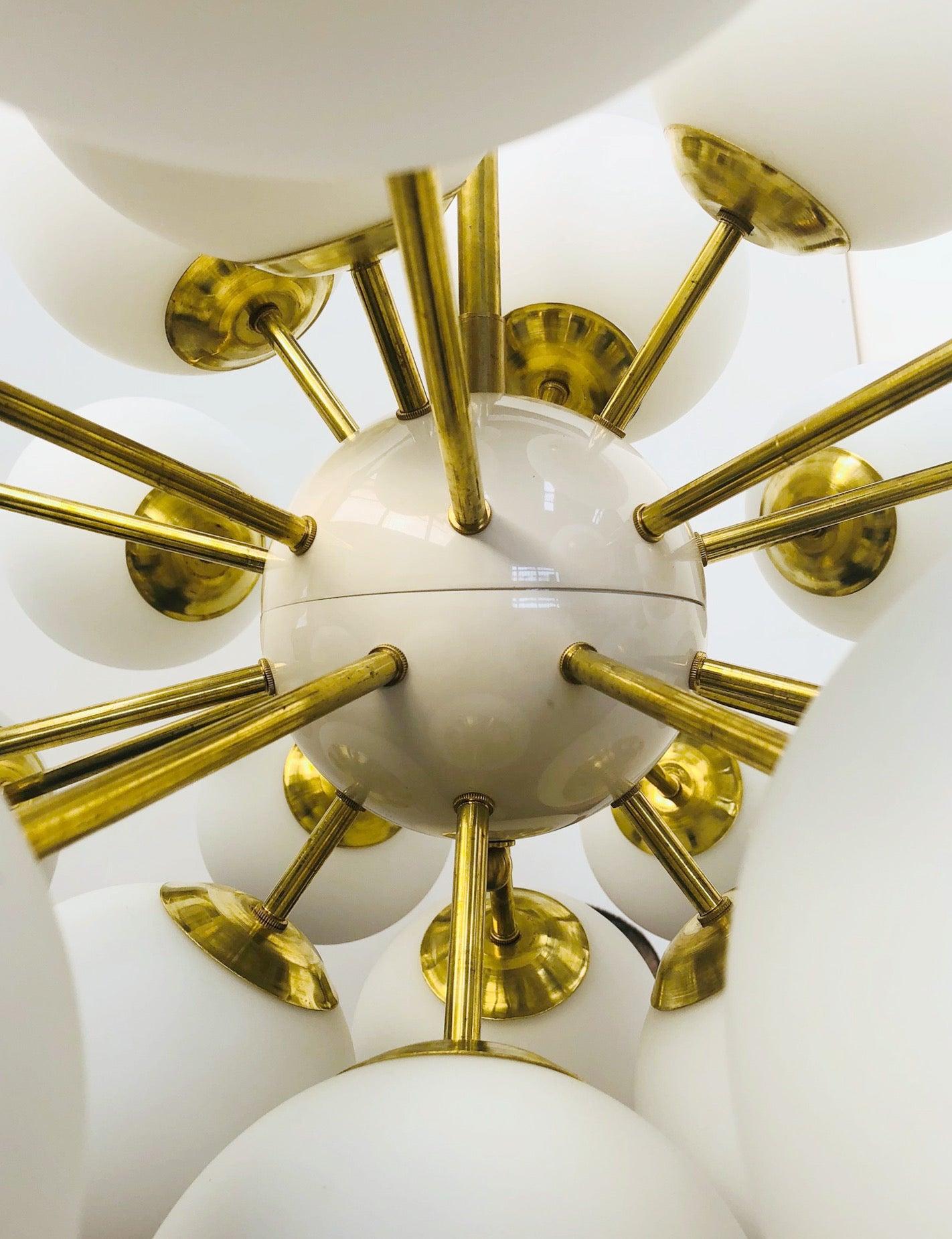 Italian Ovale Sputnik Chandelier by Fabio Ltd For Sale