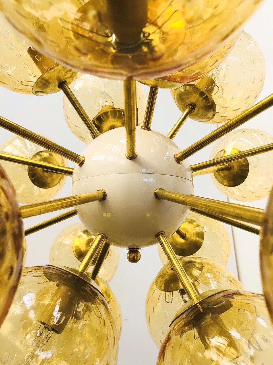 Italian Ovale Sputnik Chandelier by Fabio Ltd For Sale