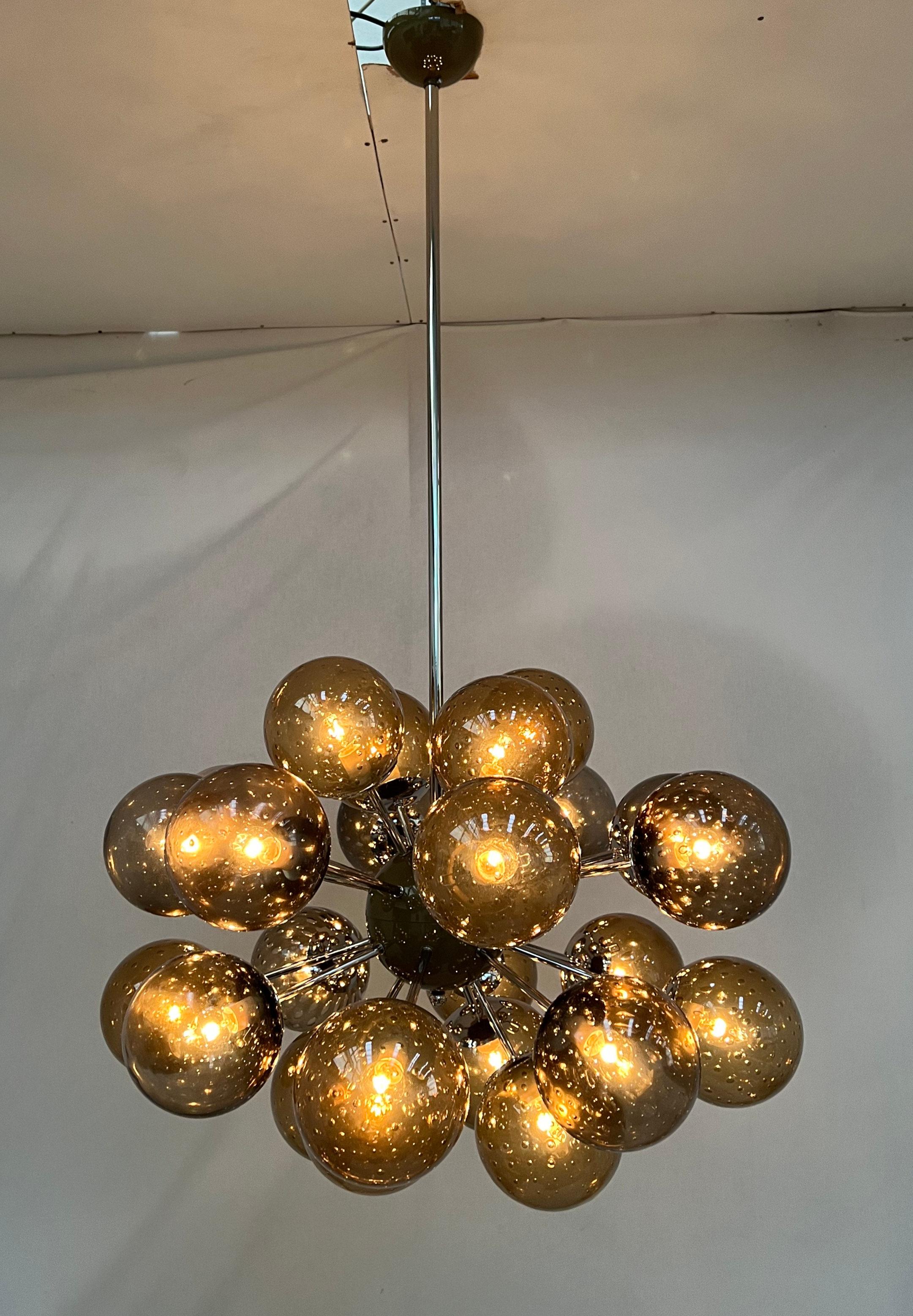 Brass Ovale Sputnik Chandelier by Fabio Ltd For Sale