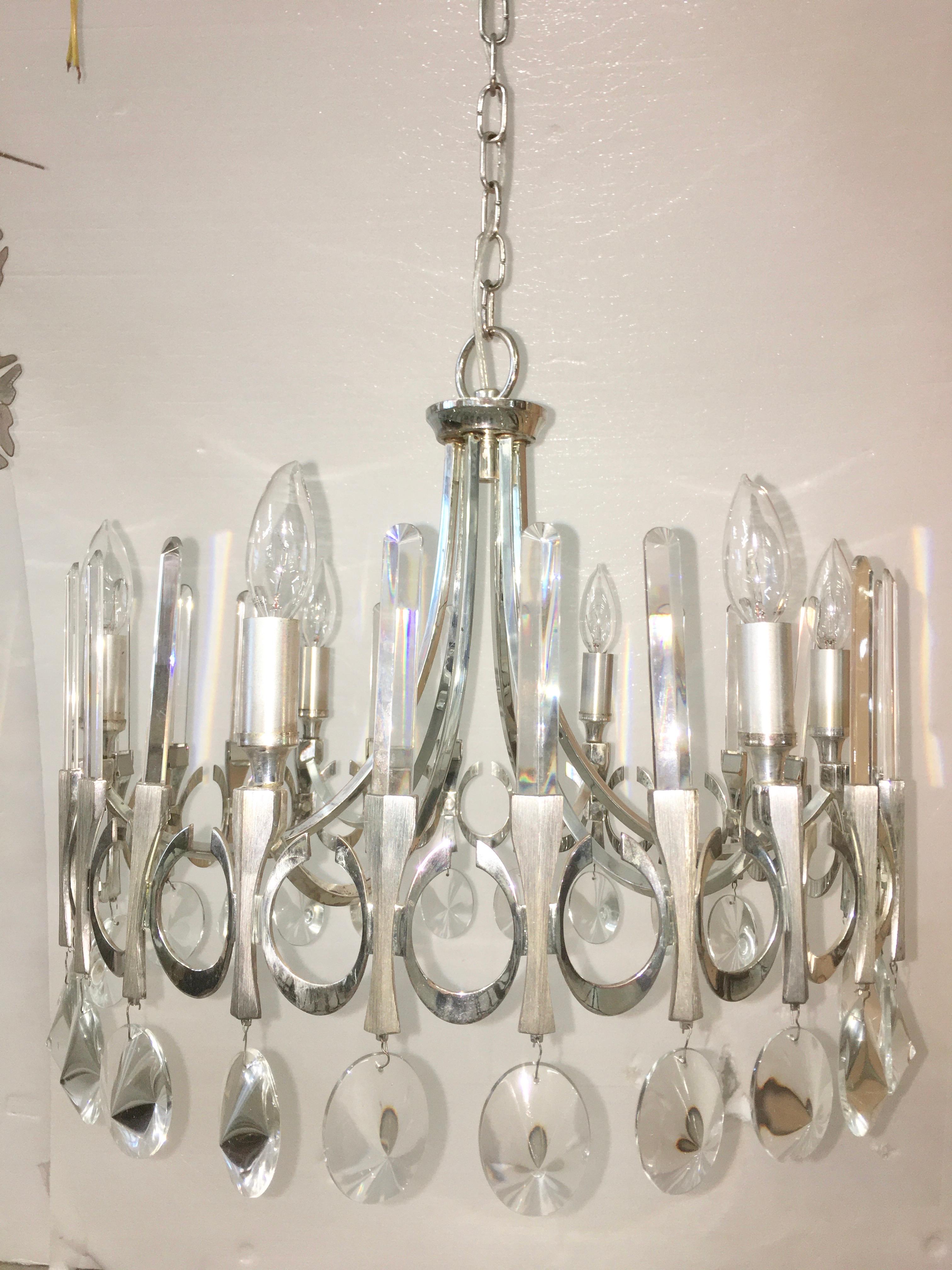 Italian Ovali Chandelier by Angelo Gaetano Sciolari For Sale