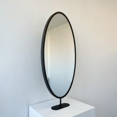 Ovalis Countertop Oval Mirror with Decorative Bronze Patina Frame