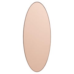 In magazzino Ovalis Specchio ovale in oro rosa con cornice in rame, piccolo