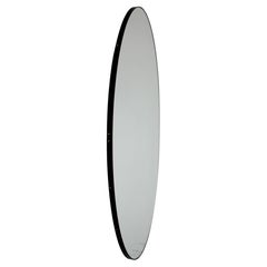 Ovalis Oval Modern Customisable Mirror with Black Frame, Small