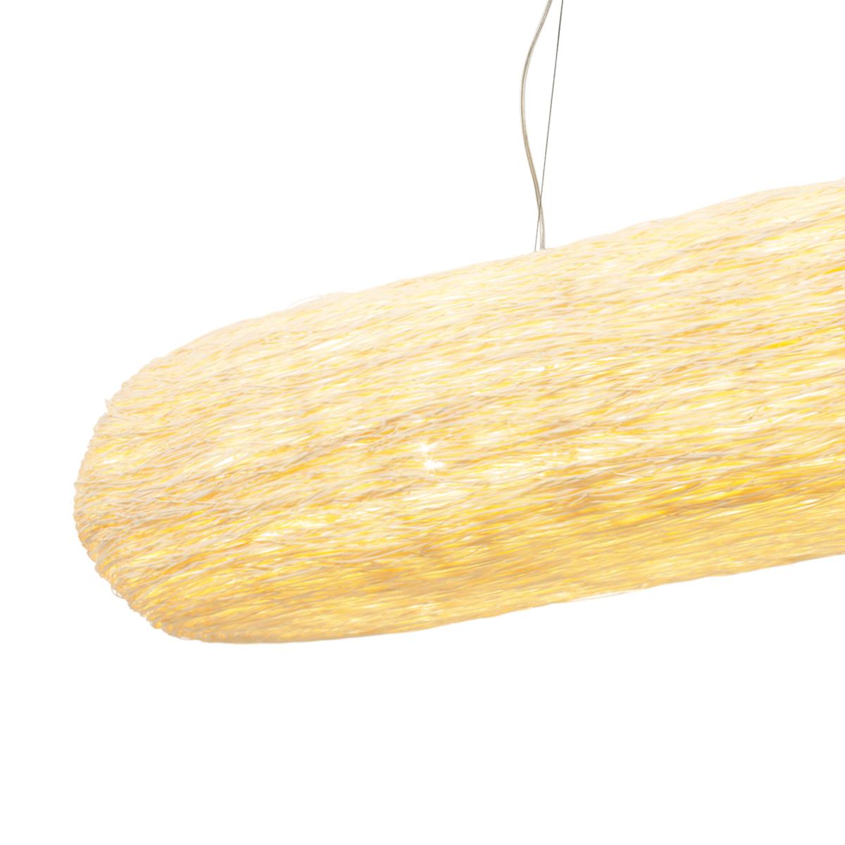 Moderne Plafonnier en rotin Ovaloid par Ango, design d'éclairage du XXIe siècle en vente