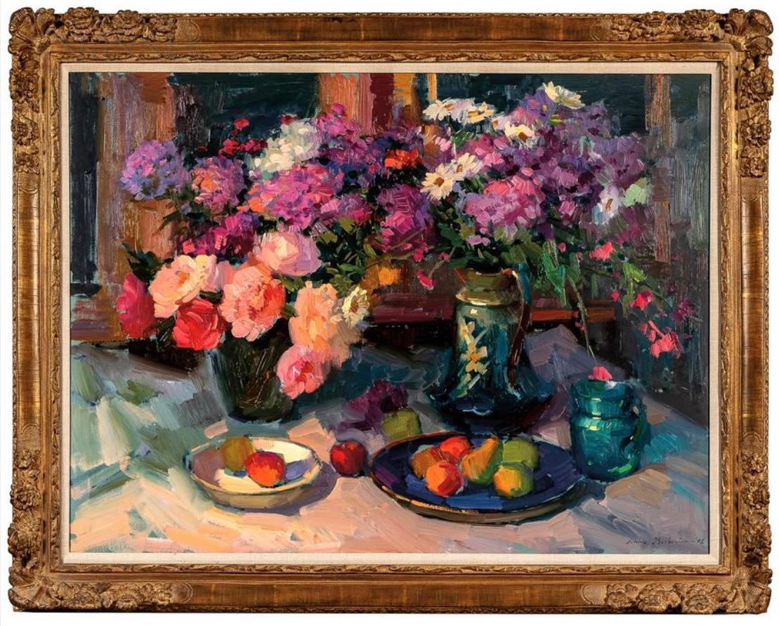 A Bountiful Table - Painting by Ovanes Berberian