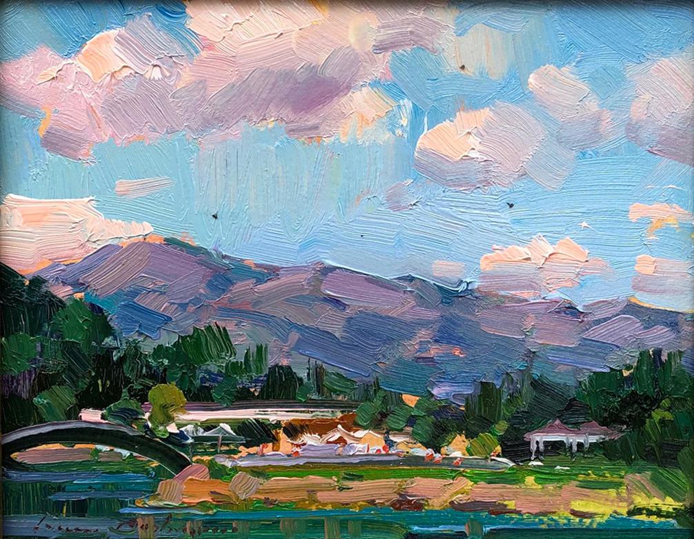 Broadmoor-Brücke (Impressionismus), Painting, von Ovanes Berberian