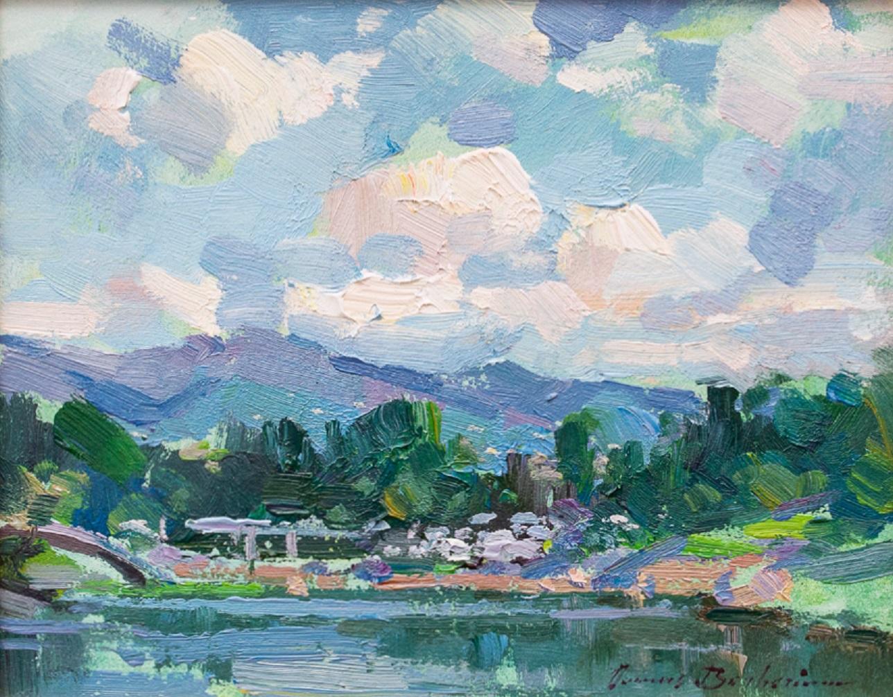 Por el lago Broadmoor - Painting Impresionista de Ovanes Berberian