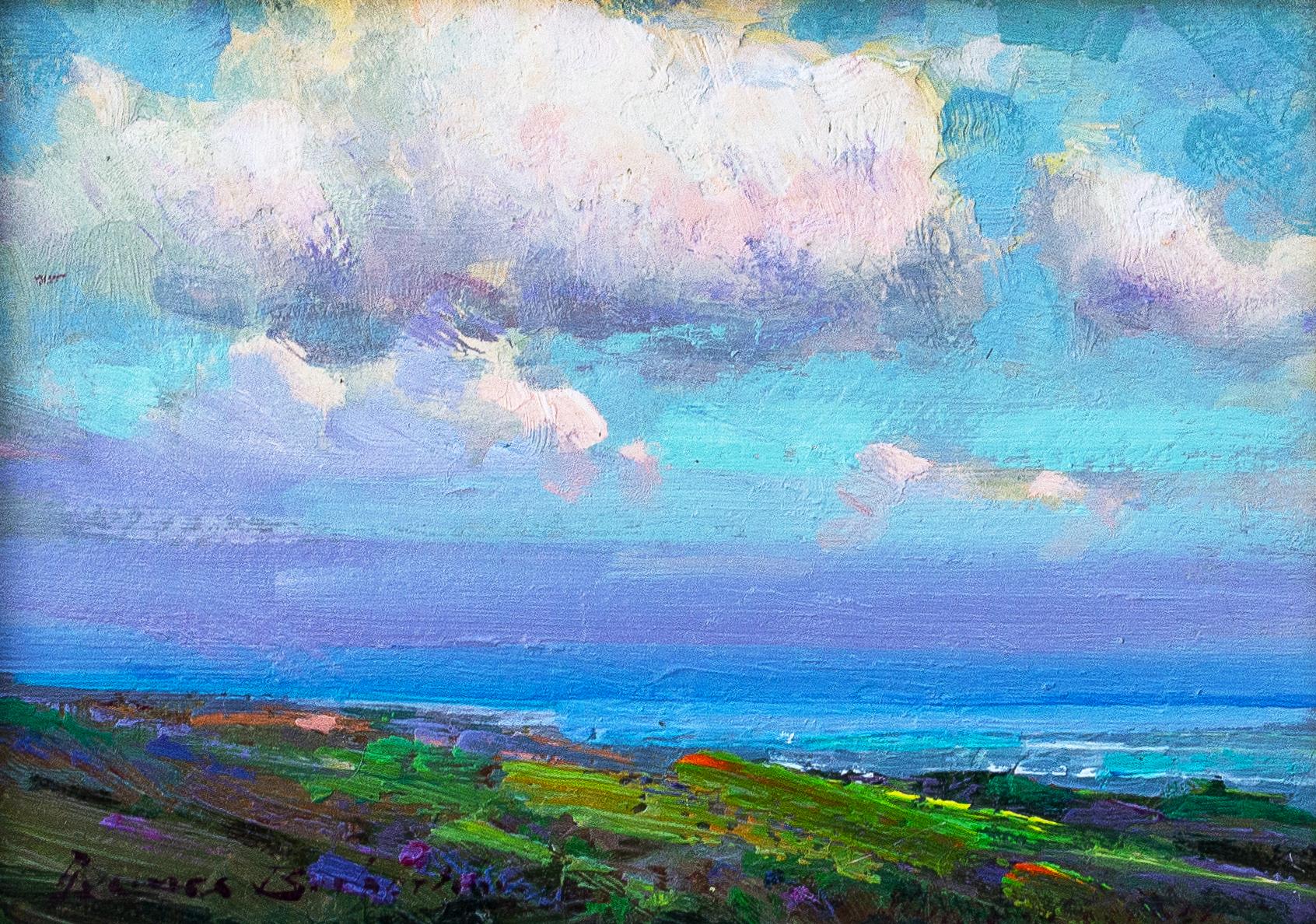 By the Pacific - Impressionist Painting by Ovanes Berberian
