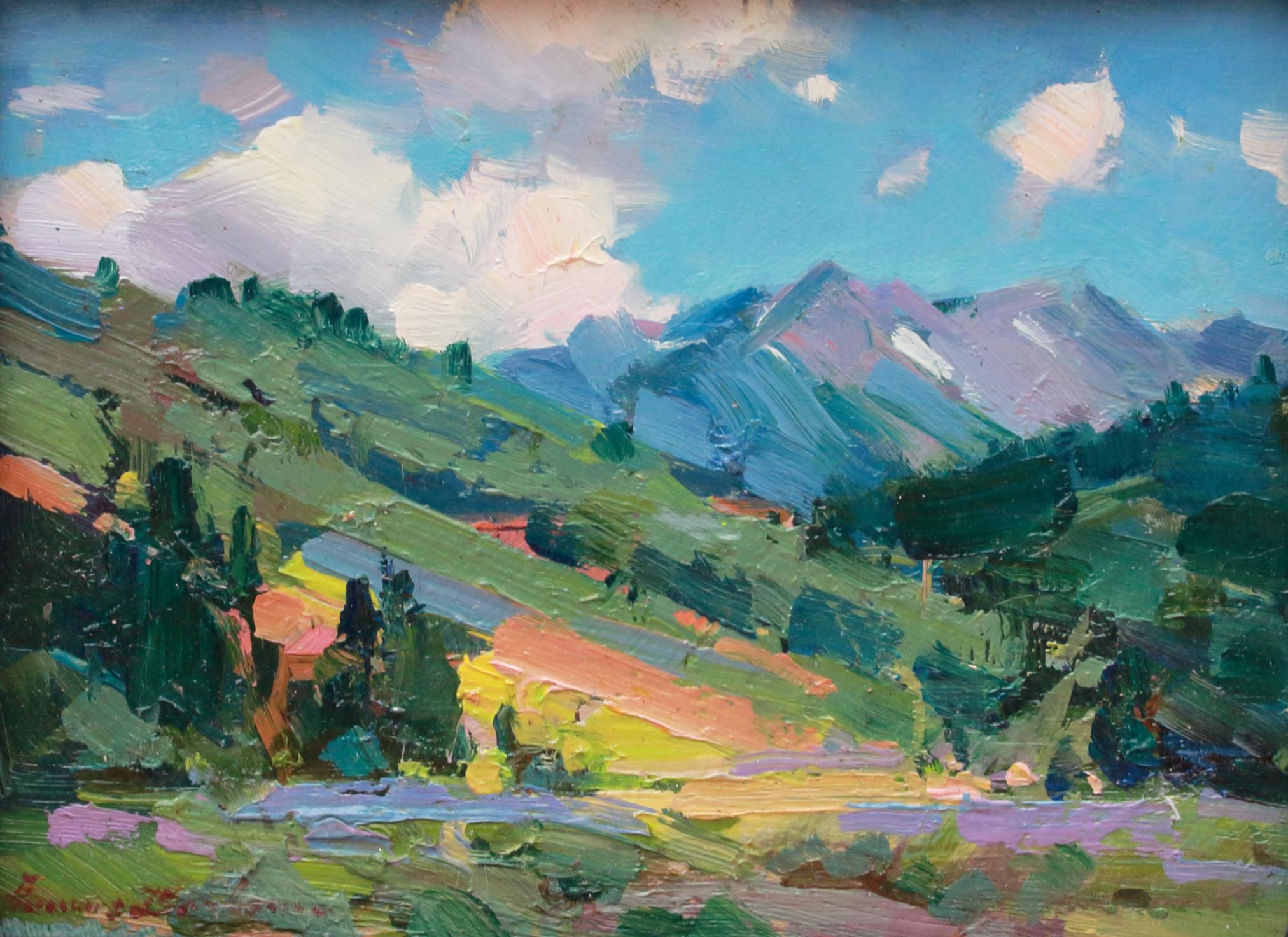 Nelle Montagne Rocciose - Painting Impressionismo di Ovanes Berberian