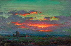 Später Sonnenuntergang in Idaho
