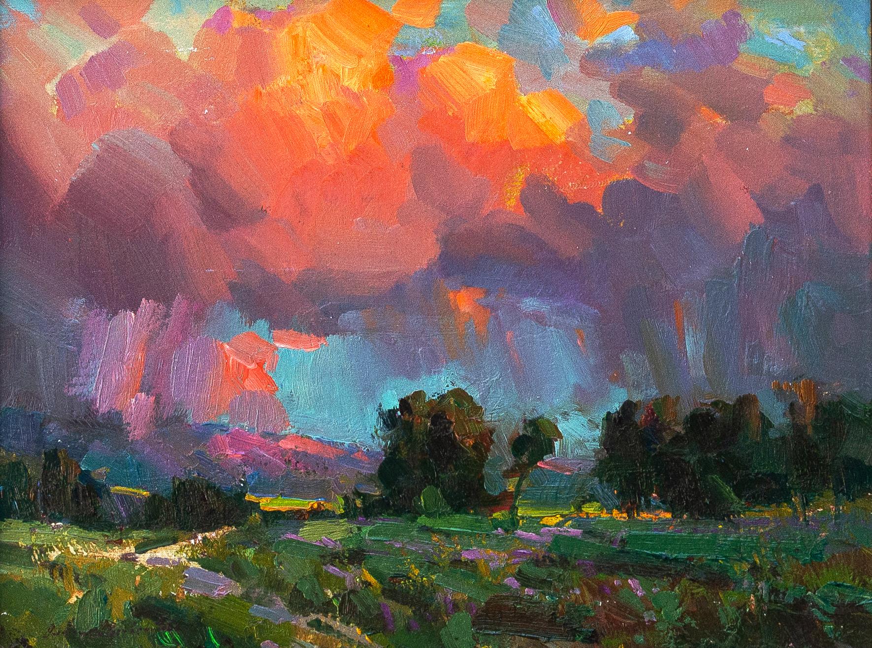 The Approaching Storm - Impressionist Painting by Ovanes Berberian