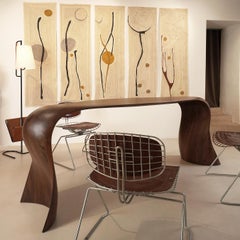 OVANGOL DESK 5/8 Solid ovangkol wood table by Benjamin Pagart, 2025