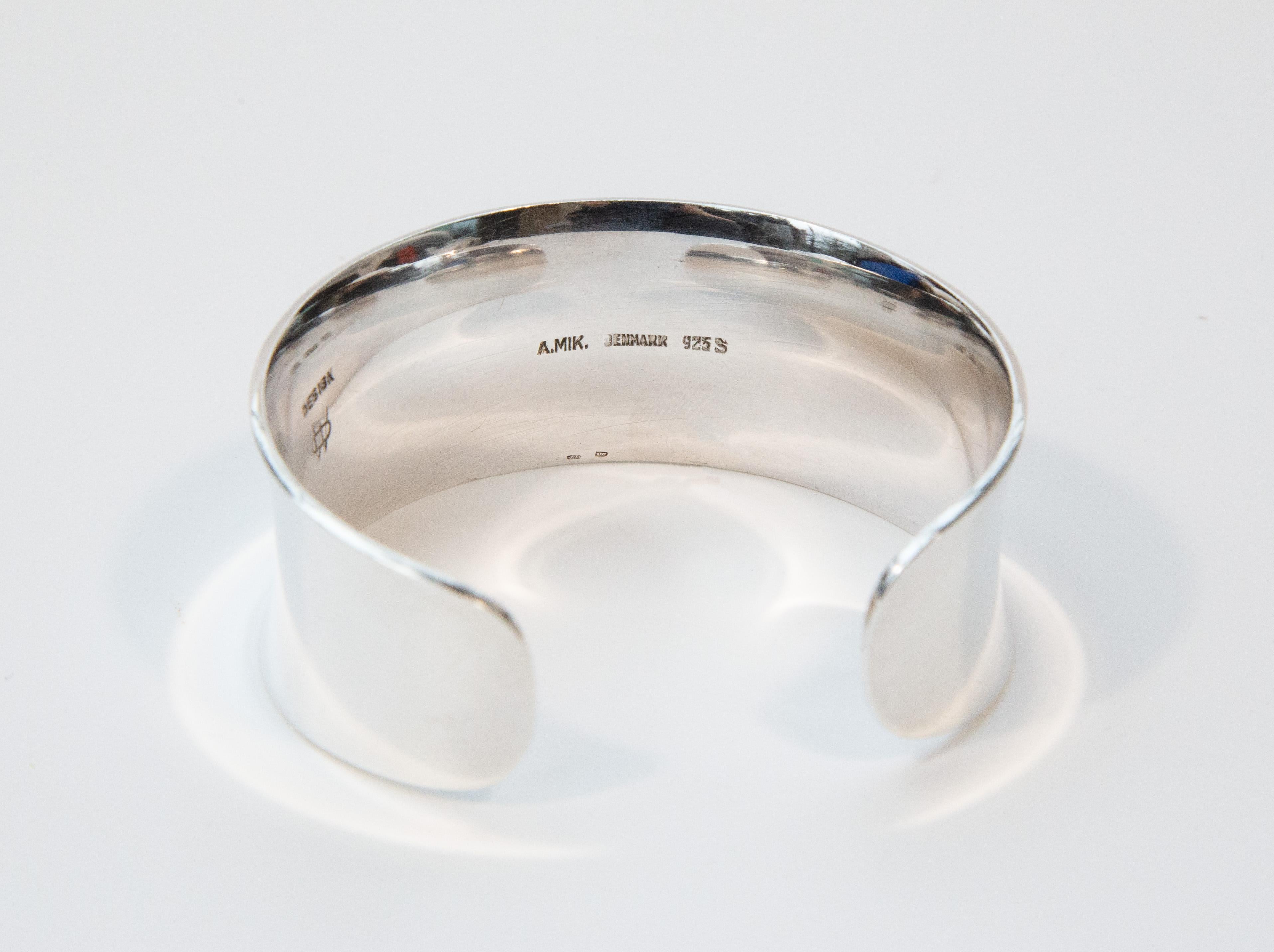 Ove Wendt für Andreas Mikkelsen Skandinavisches Design Manschettenarmband 925 Silber (Modernistisch) im Angebot