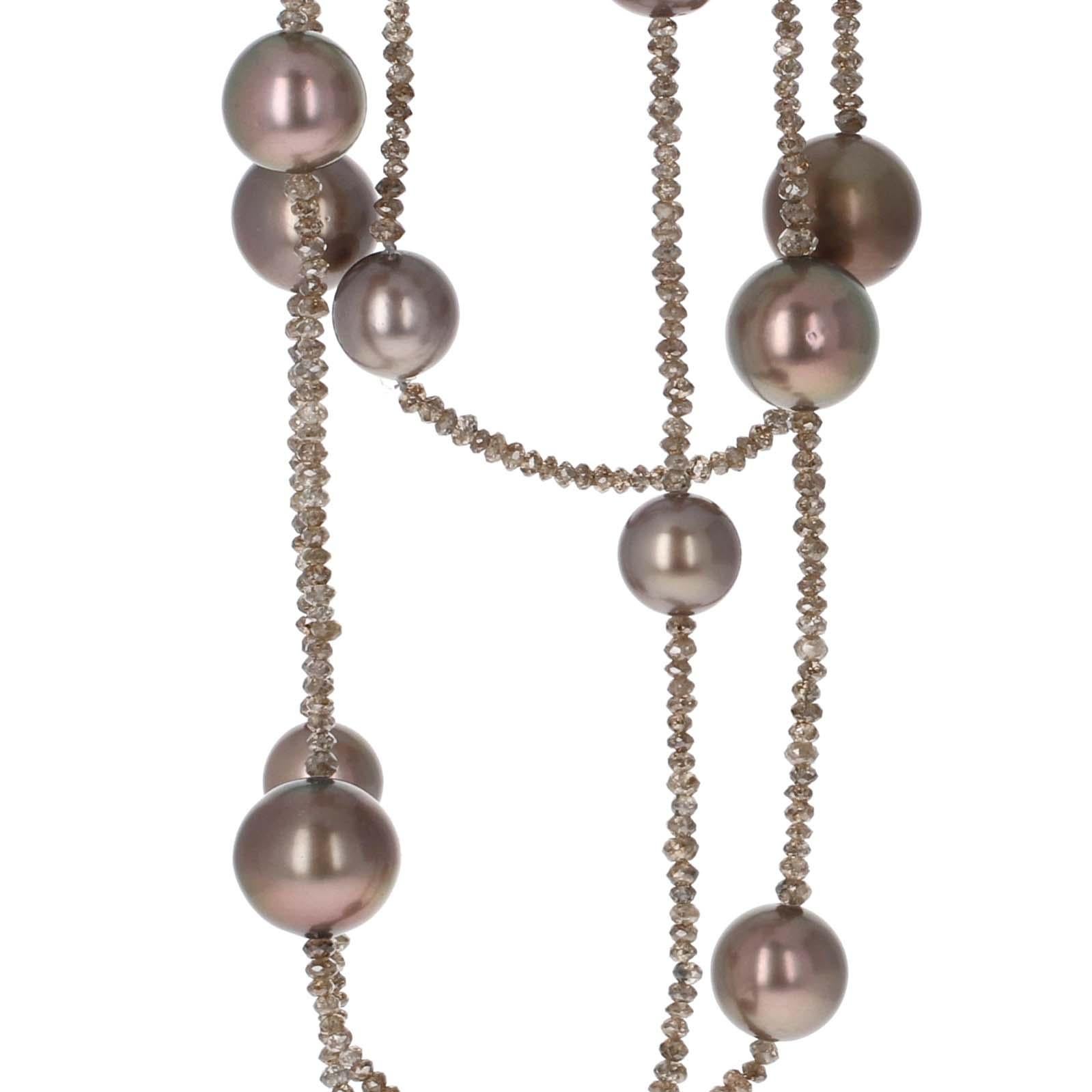 Collana di perle e diamanti da oltre 100 carati In condizioni Nuovo in vendita a Beverly Hills, CA