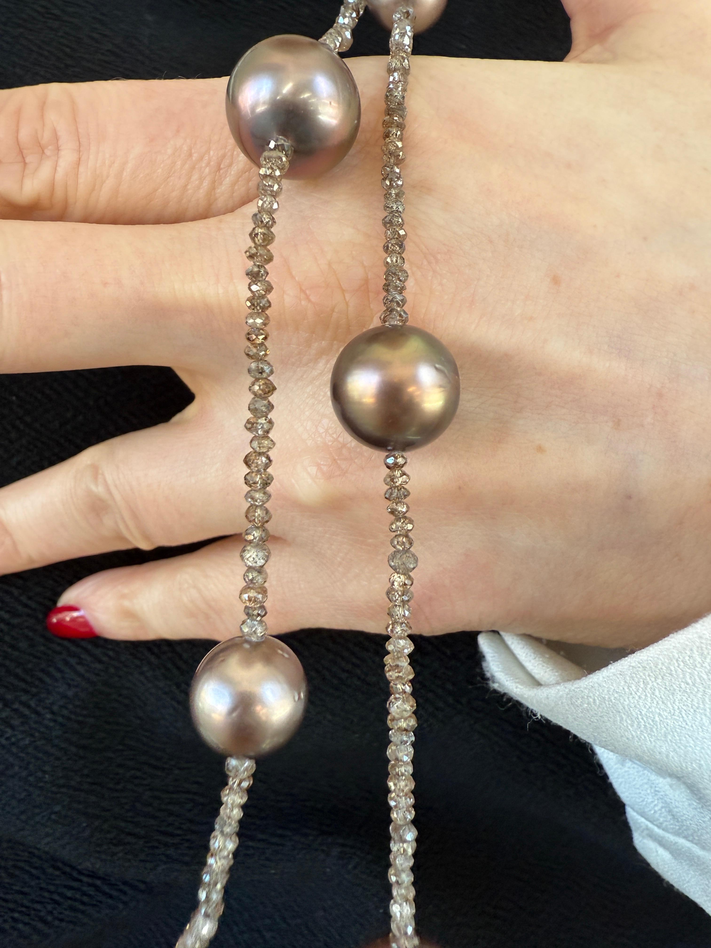 da uomo o donna Collana di perle e diamanti da oltre 100 carati in vendita