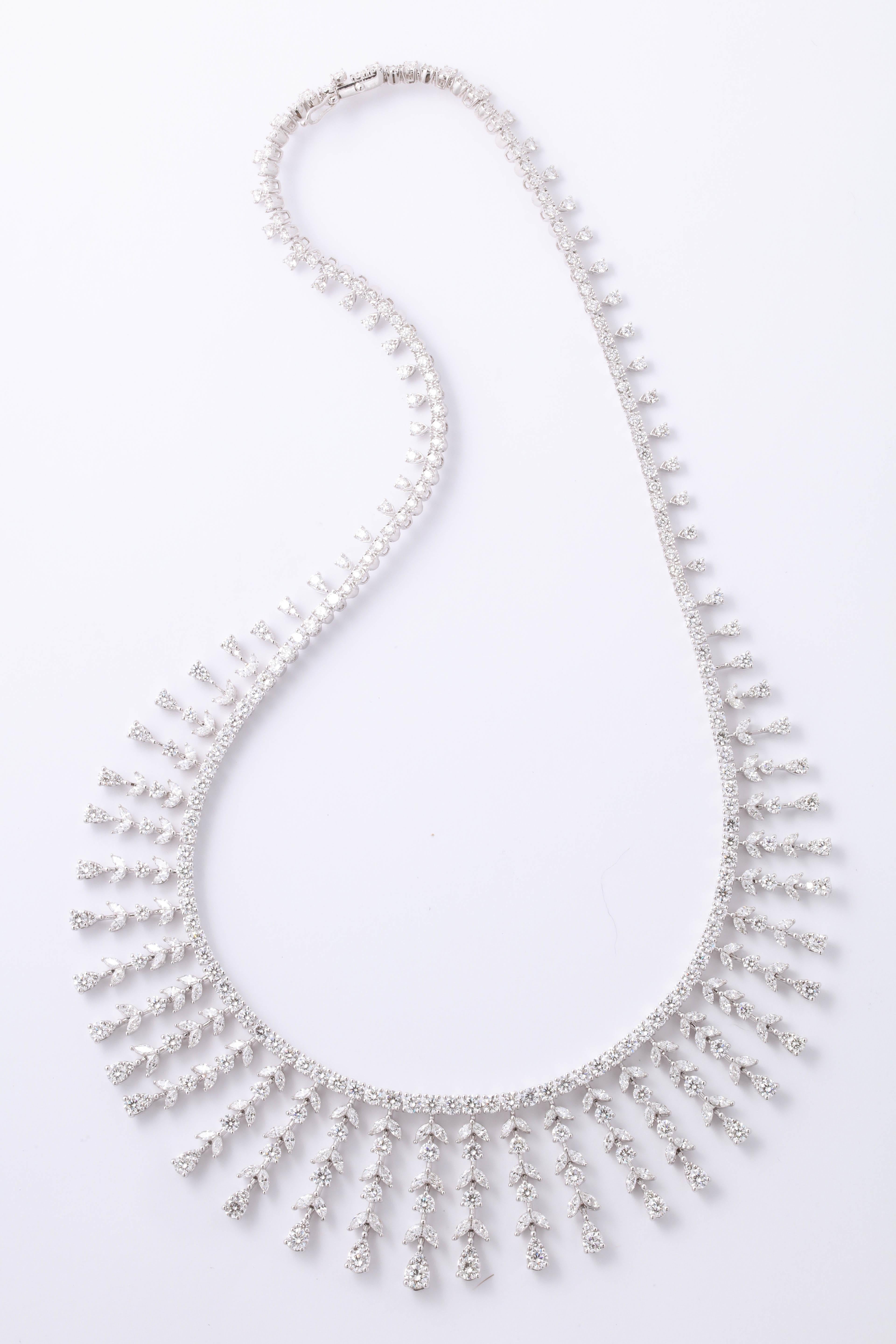 Over 20 Carat Diamond Drop Necklace 1