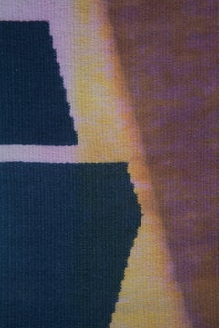 Contemporary Over Dyed Handwoven Wool Rug Kilim or Tapestry
