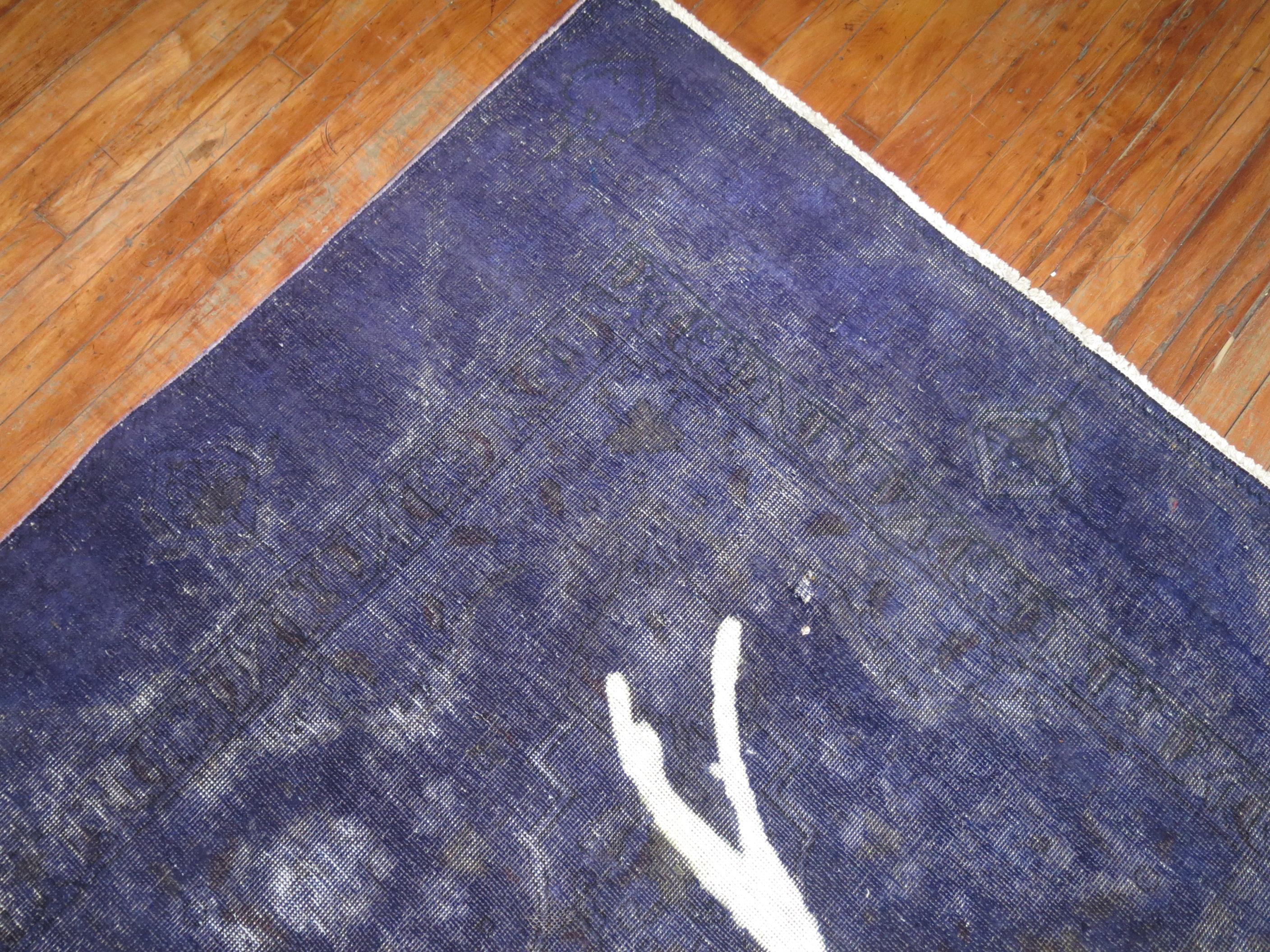 Over-Dyed Slithering Snake Rug In Good Condition In New York, NY