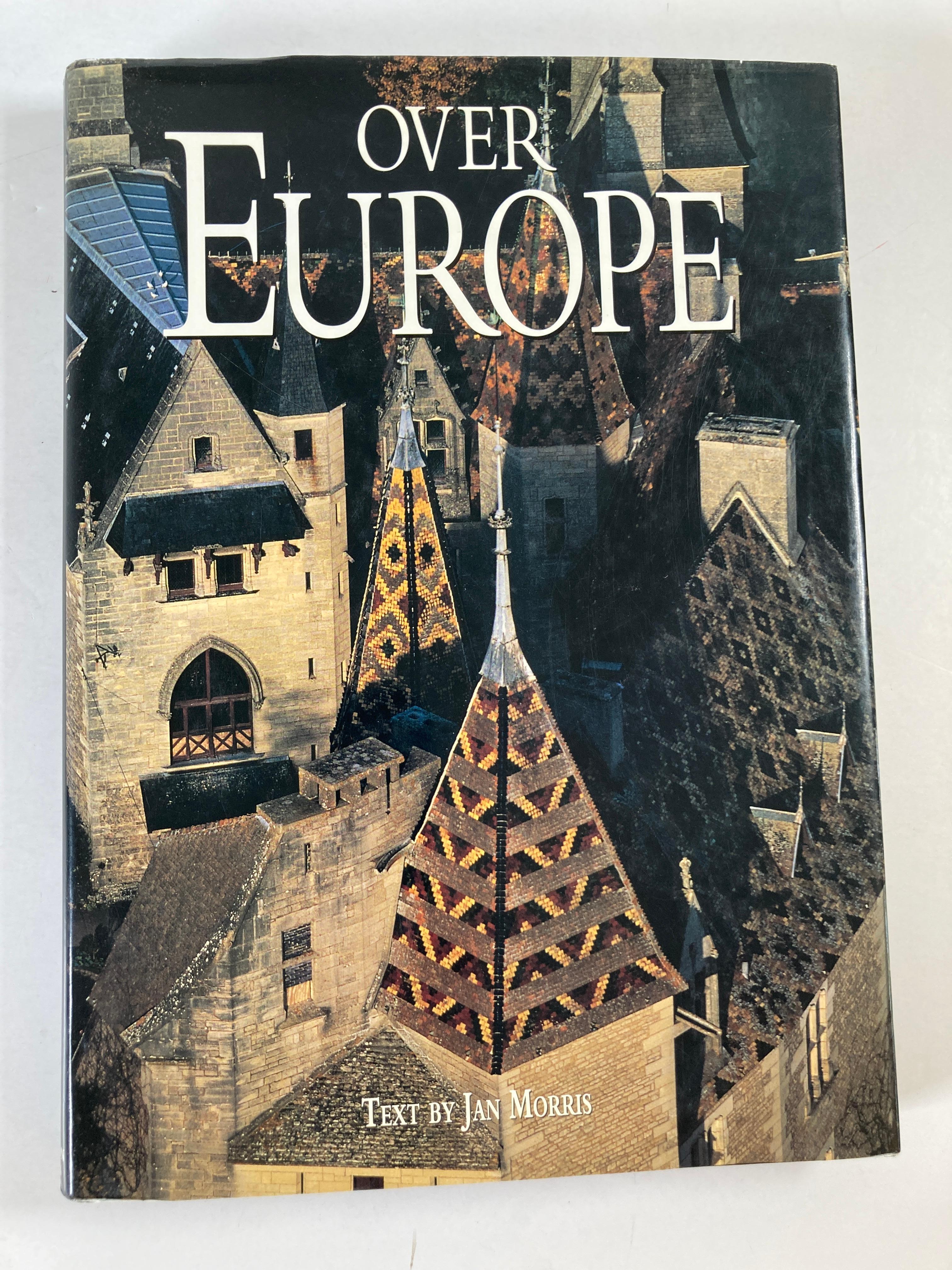 Over Europe book, September 1, 1992
by Jan Morris (Author).
Fabulous aerial photographs of Europe, with text by Jan Morris! Front of dust jacket has wonderful photograph of Chateau de Chaumant in France. Back of jacket has four smaller