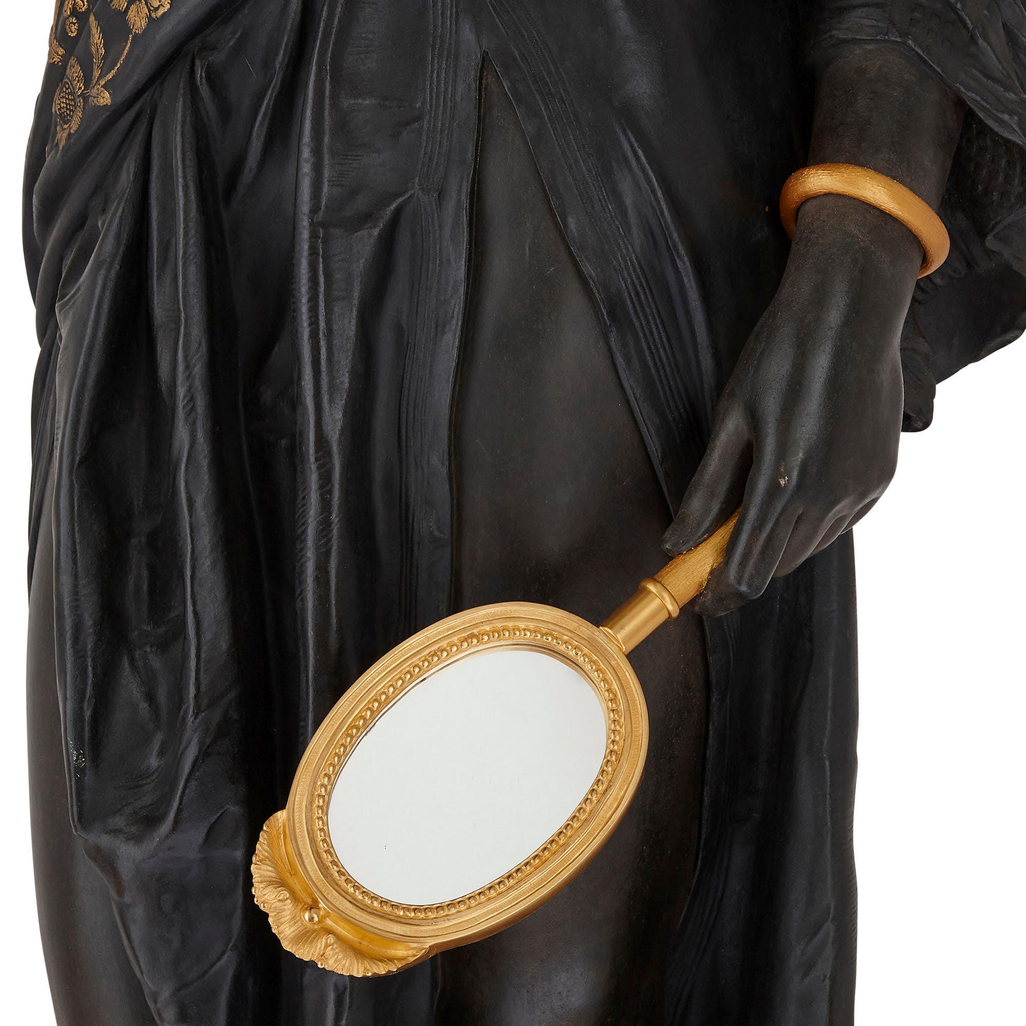 Sculpture en bronze grandeur nature d'une figure féminine orientaliste Bon état - En vente à London, GB