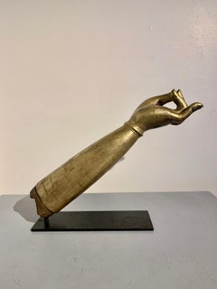 Over Life-Size Tibetan Gilt Bronze Arm of a Bodhisattva, Late 19th Century