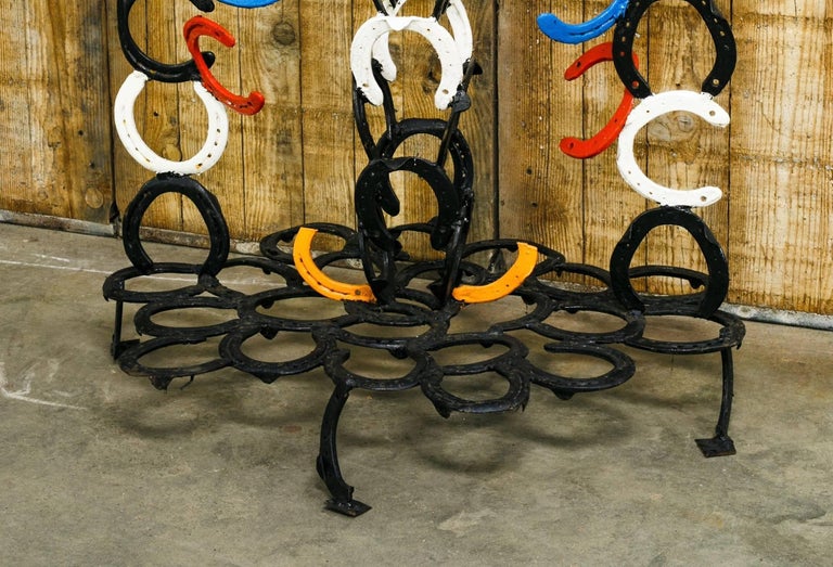 OverPainted Iron Horseshoe Sculpture at 1stDibs horseshoe sculptures