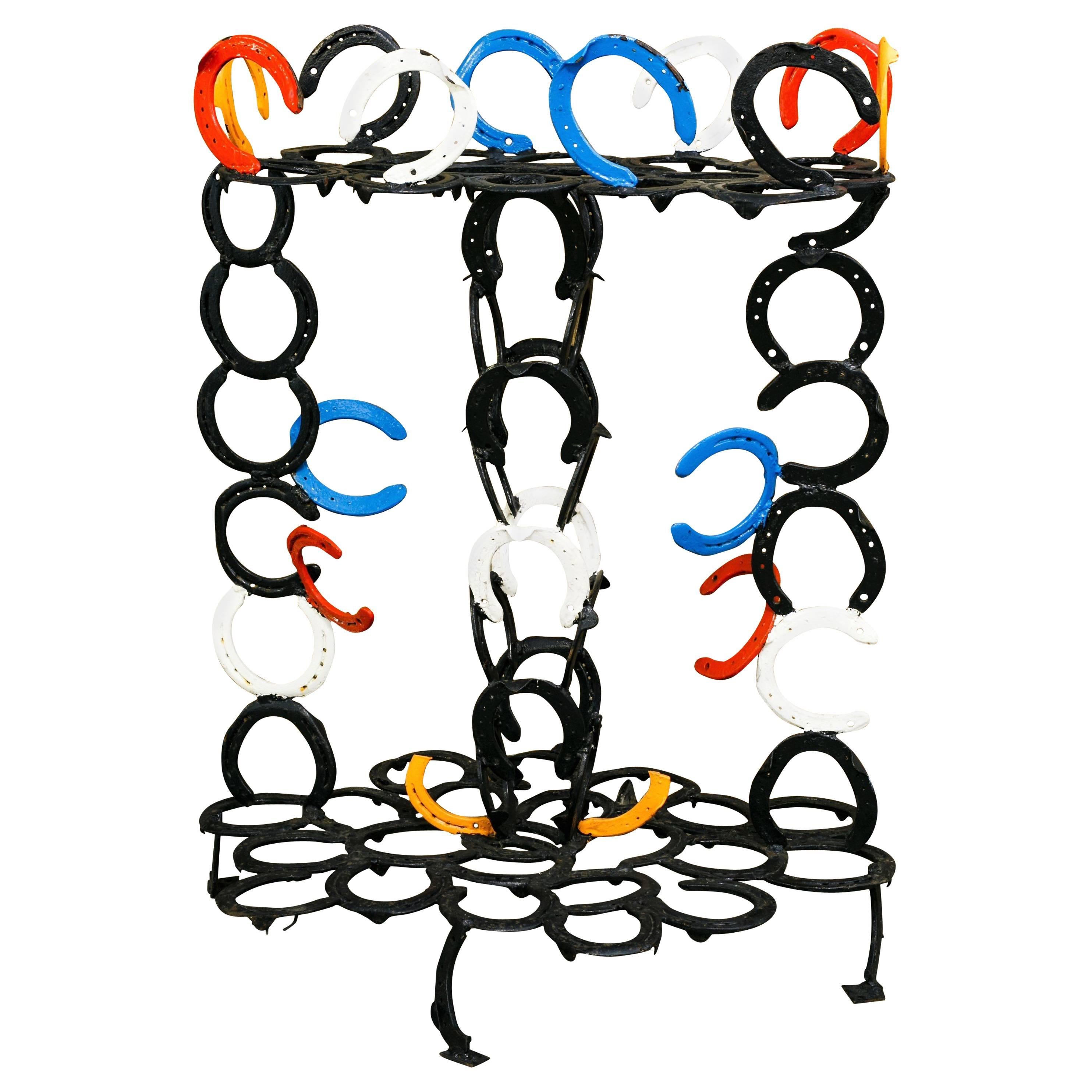 OverPainted Iron Horseshoe Sculpture at 1stDibs horseshoe sculptures