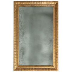 Antique Over Scale 19th Century Giltwood Pier Mirror with Mercury Plate