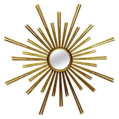 Over-Scale French 1930s Sunburst Mirror