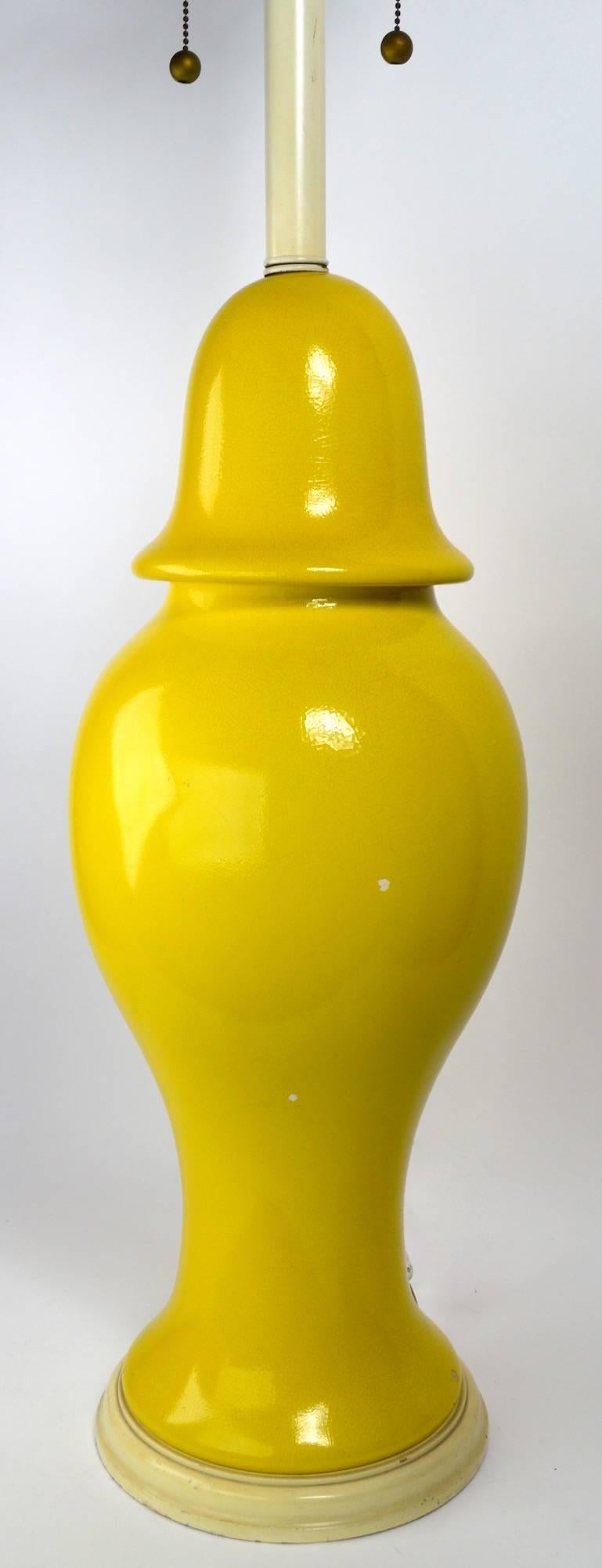 20th Century Over Scale Table Lamp of Ginger Jar Form For Sale