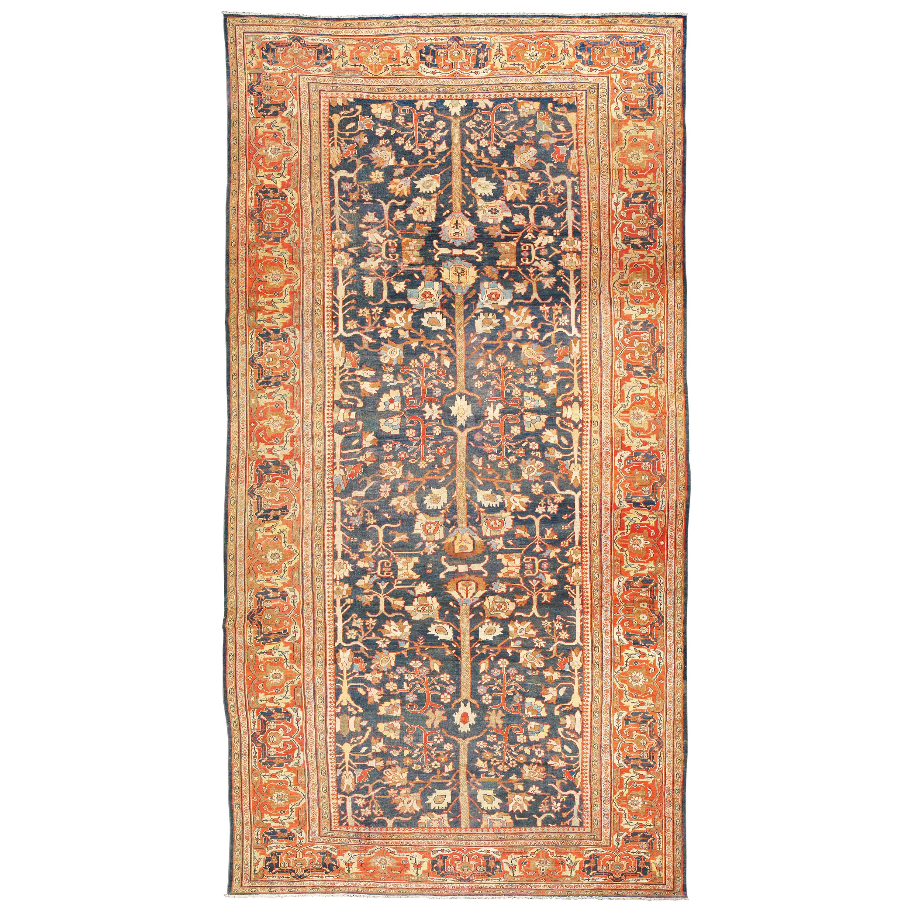 over Size Antique Tree of Life  Persian Sultanabad, Mahal Carpet, 14' x 27' For Sale