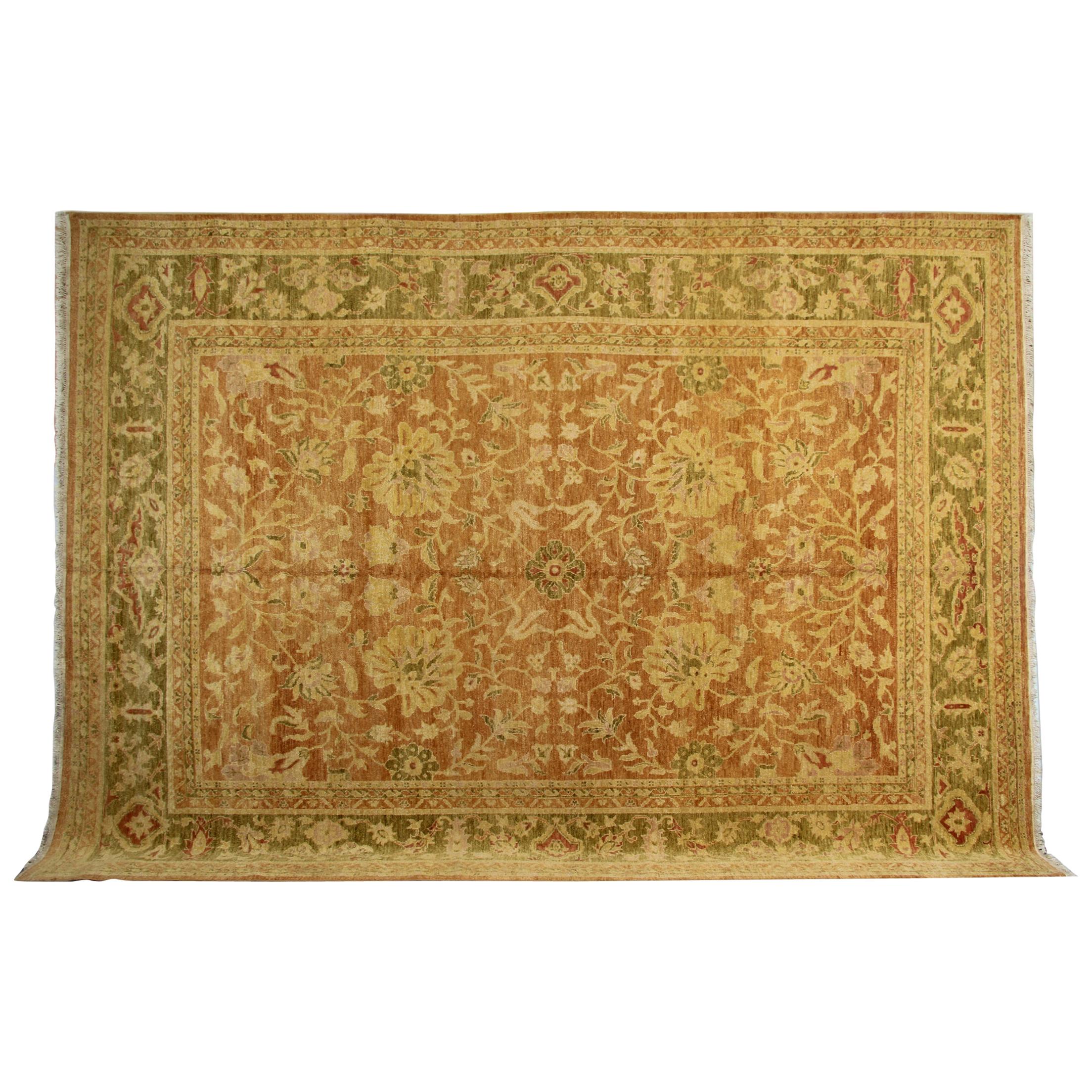 Over Size Oriental Rug Indian Carpet, Antique Rugs, Ziegler Style Gold Rugs For Sale