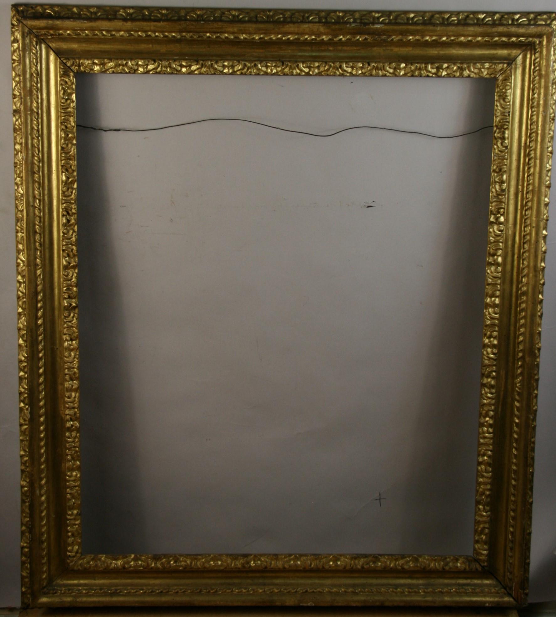 over Sized 19th Century Italian Water Giltwood Frame In Good Condition For Sale In Douglas Manor, NY