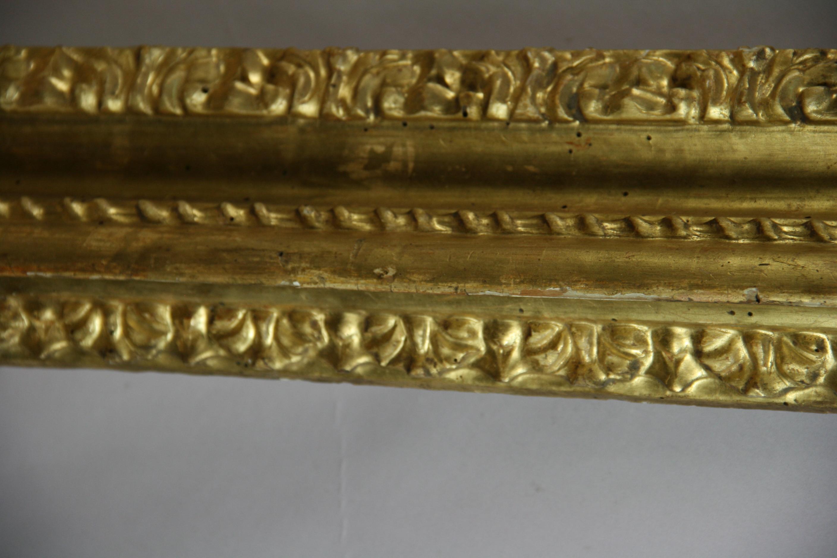 over Sized 19th Century Italian Water Giltwood Frame For Sale 5