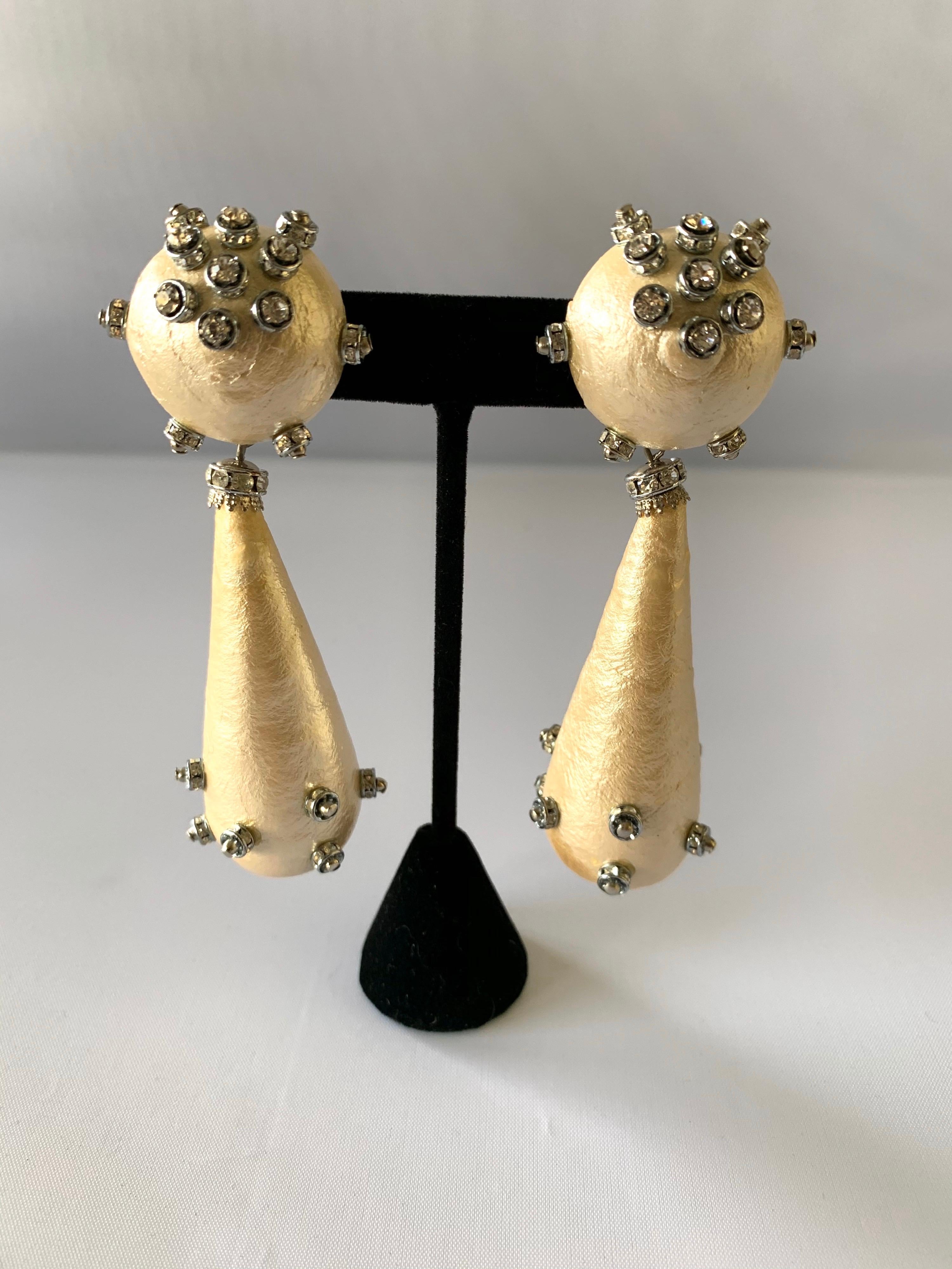 diamante statement earrings