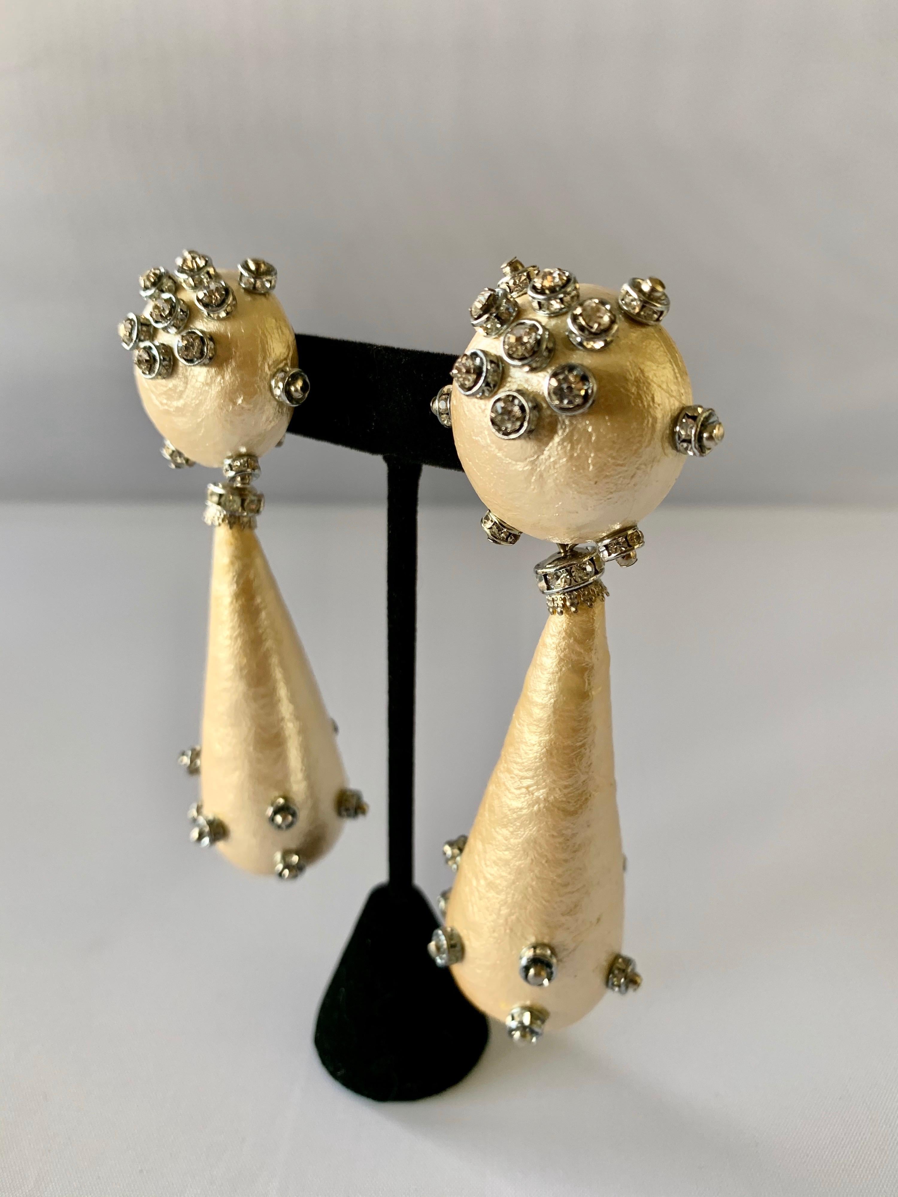 statement diamante earrings